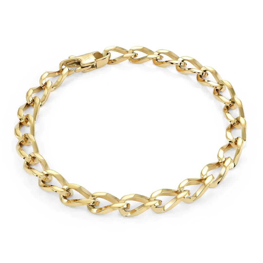 5.8MM Gold Tone Curb Bracelet