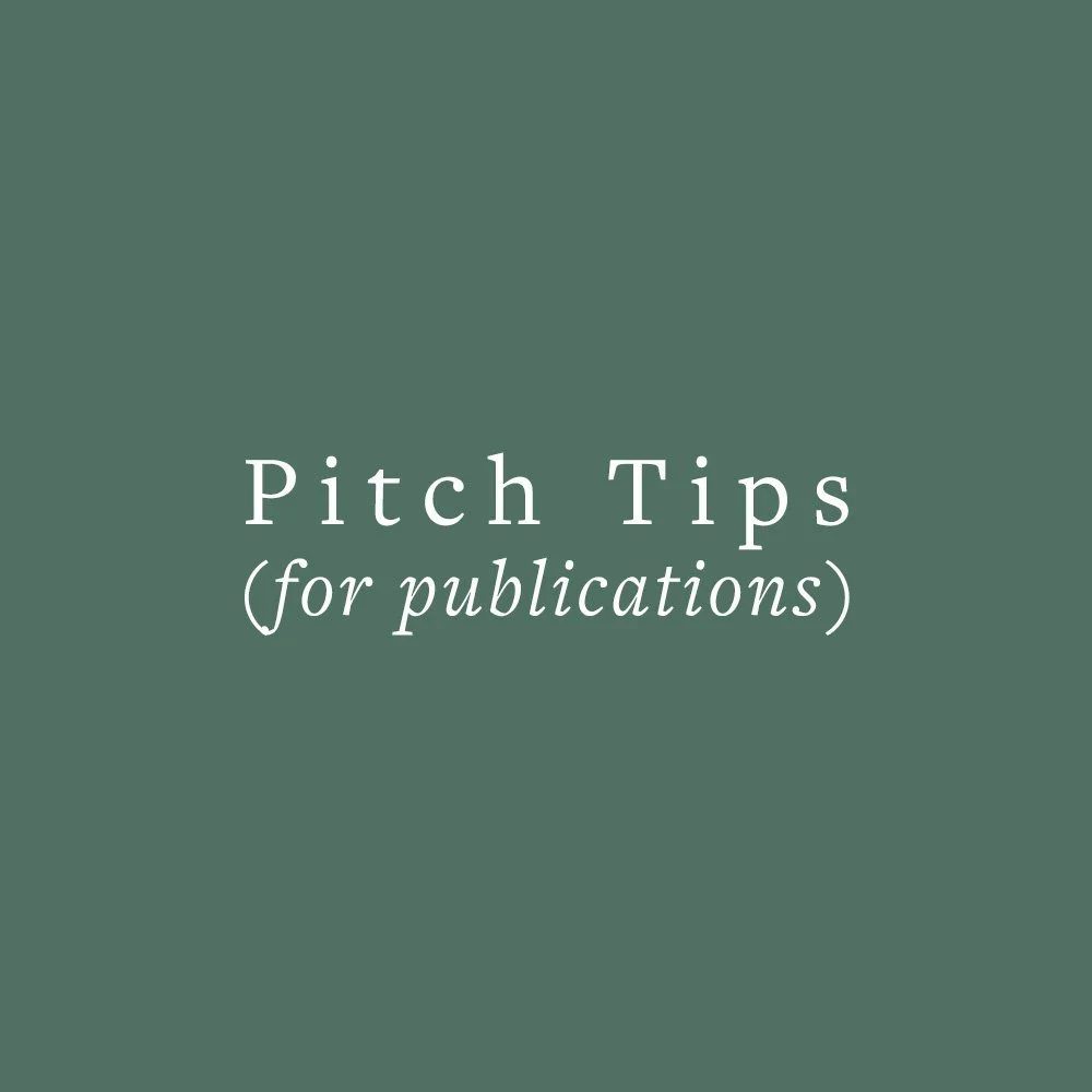 Pitch Tips for Publications