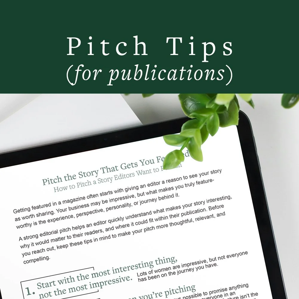 Pitch Tips for Publications
