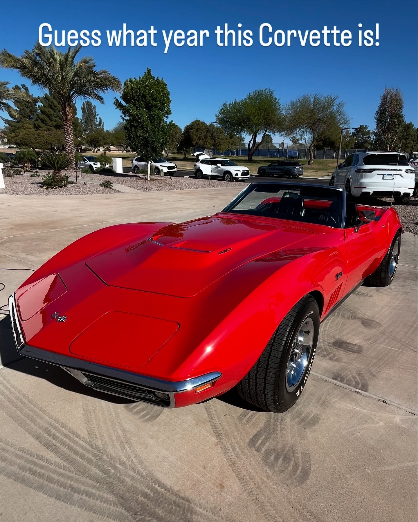 This Corvette looked car show ready after a nice wash and wax. Take a guess in the comments what year you think this one is!