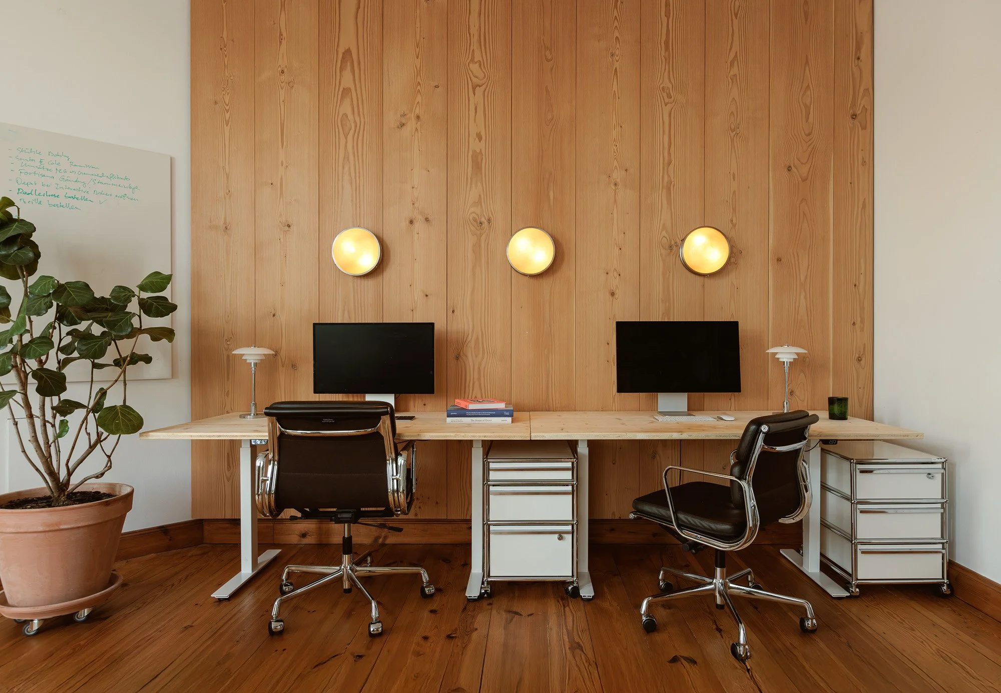 Minimalist home office setup within a residential interior design project, captured by Alessandra Brescia Photography specializing in architectural photography.