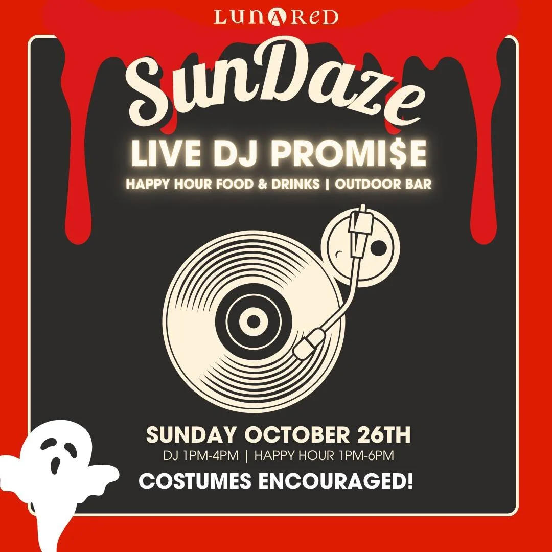 sunday scaries ❌  sunday spookies ✅👻
@promise_dj_ returns to the patio sunday, october 26th with a scarily good live dj set to kick off the halloween festivites! costumes encouraged, good vibes required 🎃

we'll also be doing something exciting wit