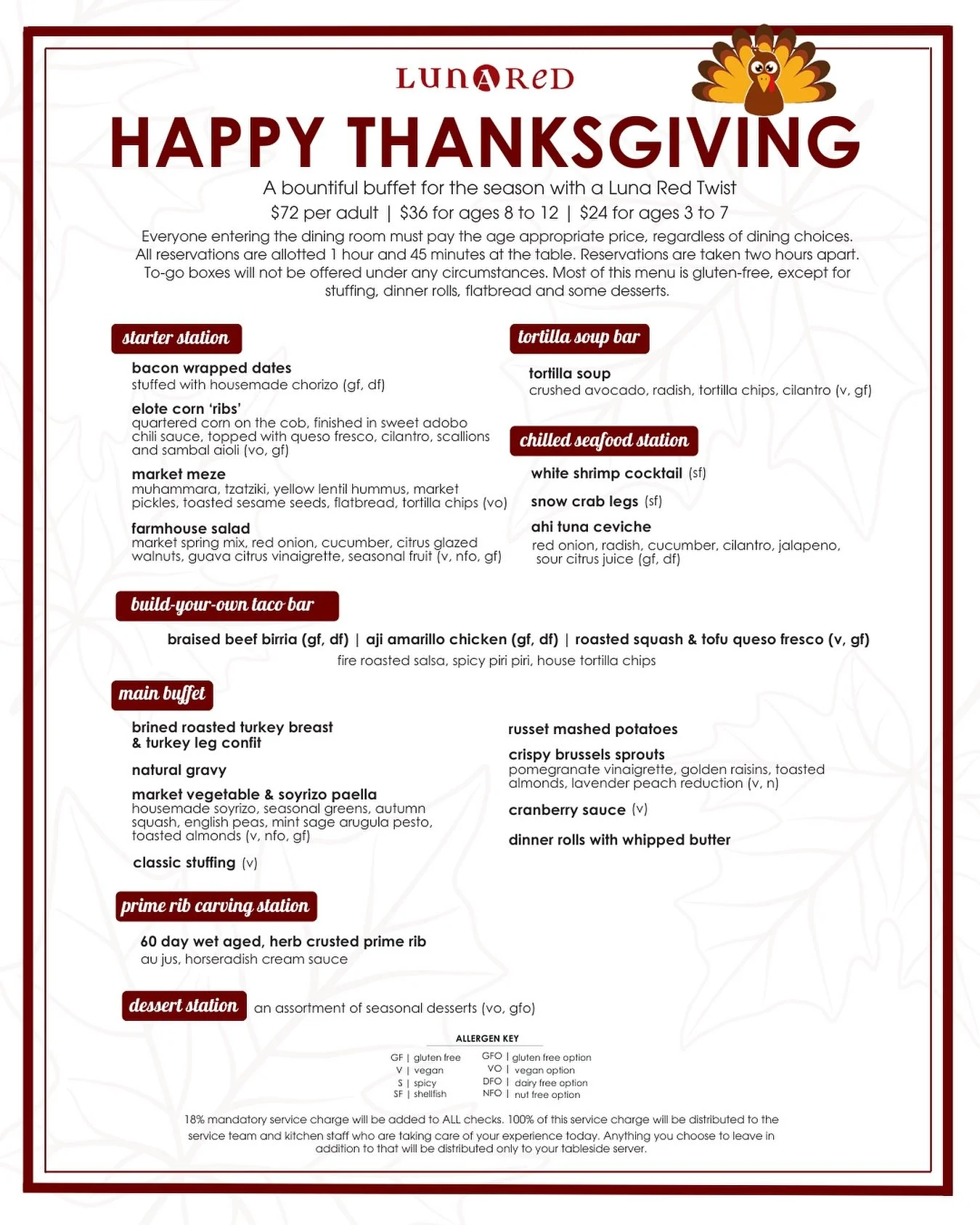thanksgiving is coming up fast! 🦃 we're still accepting reservations for our annual feast and can't wait to celebrate with you.
tap the link in our bio to reserve your table before we're full! 🍂