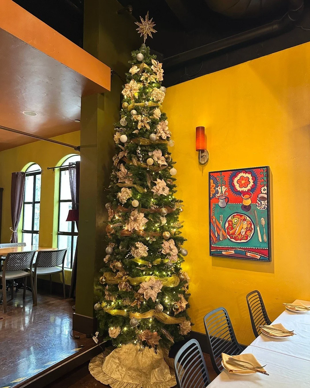 the holiday magic has arrived! 🎄 our festive decor is up and ready to make your season merry and bright. come soak in the cozy vibes and celebrate with us 🍷