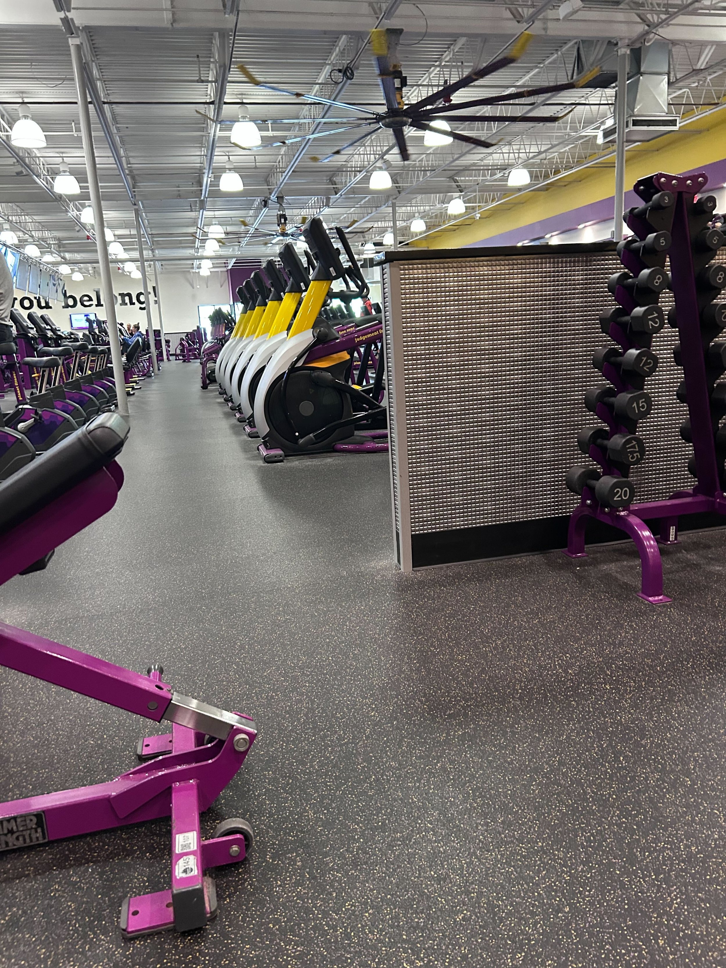 A team member's gym time.