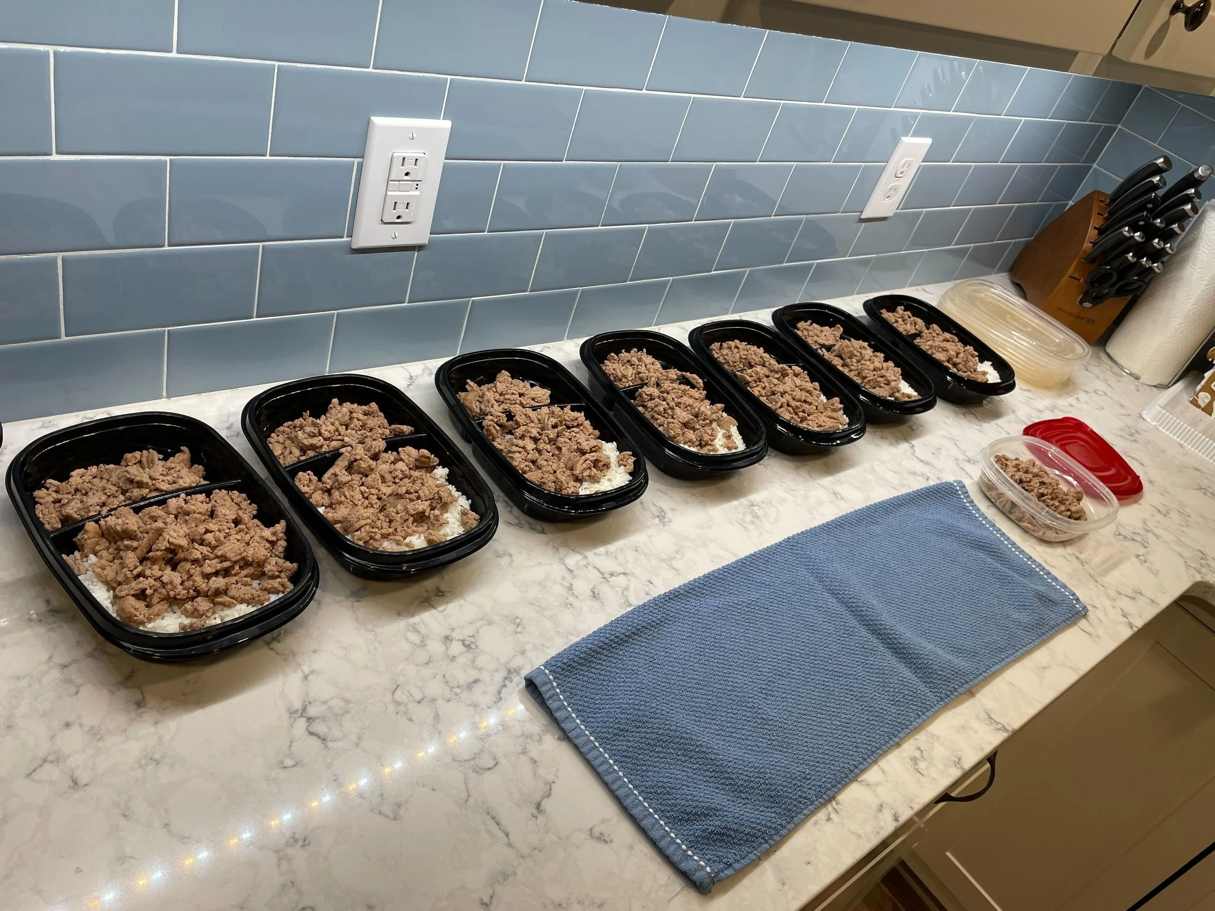 Meal prepping.