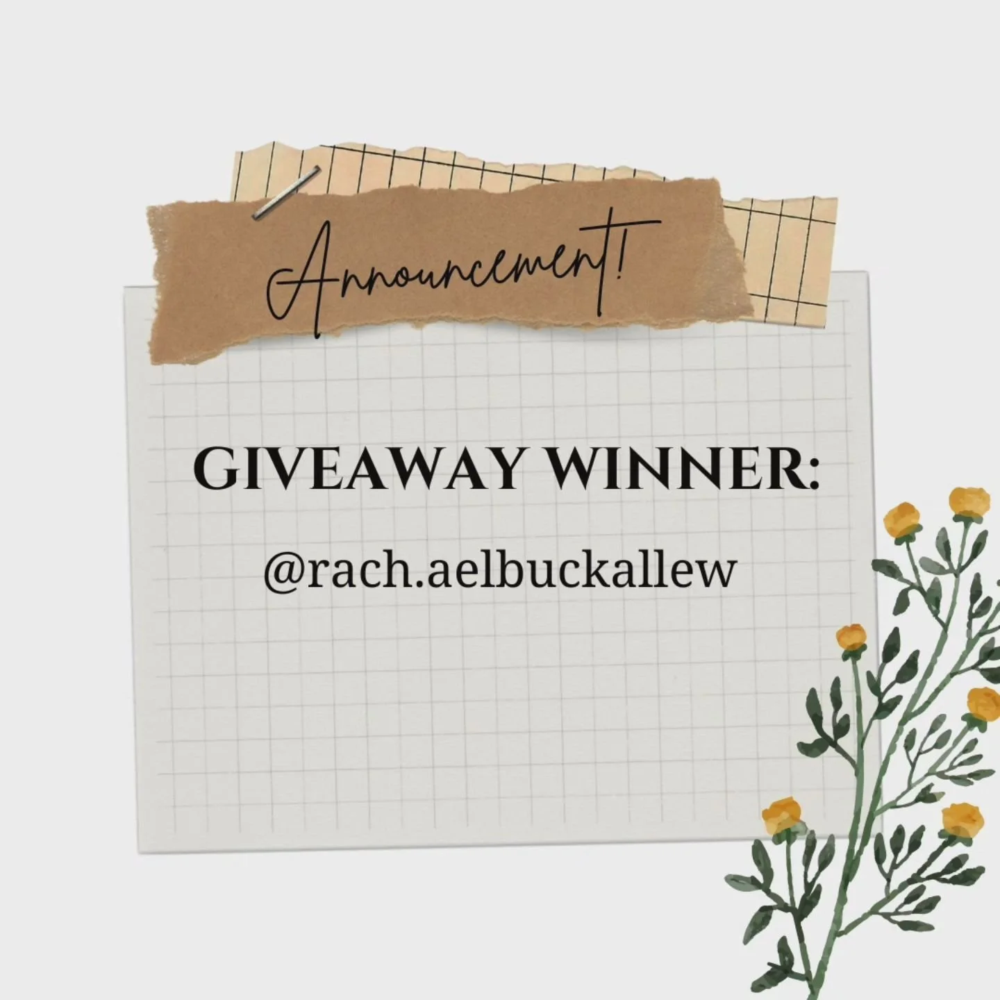 We have a winner! 🥳 Thank you to everyone who entered!