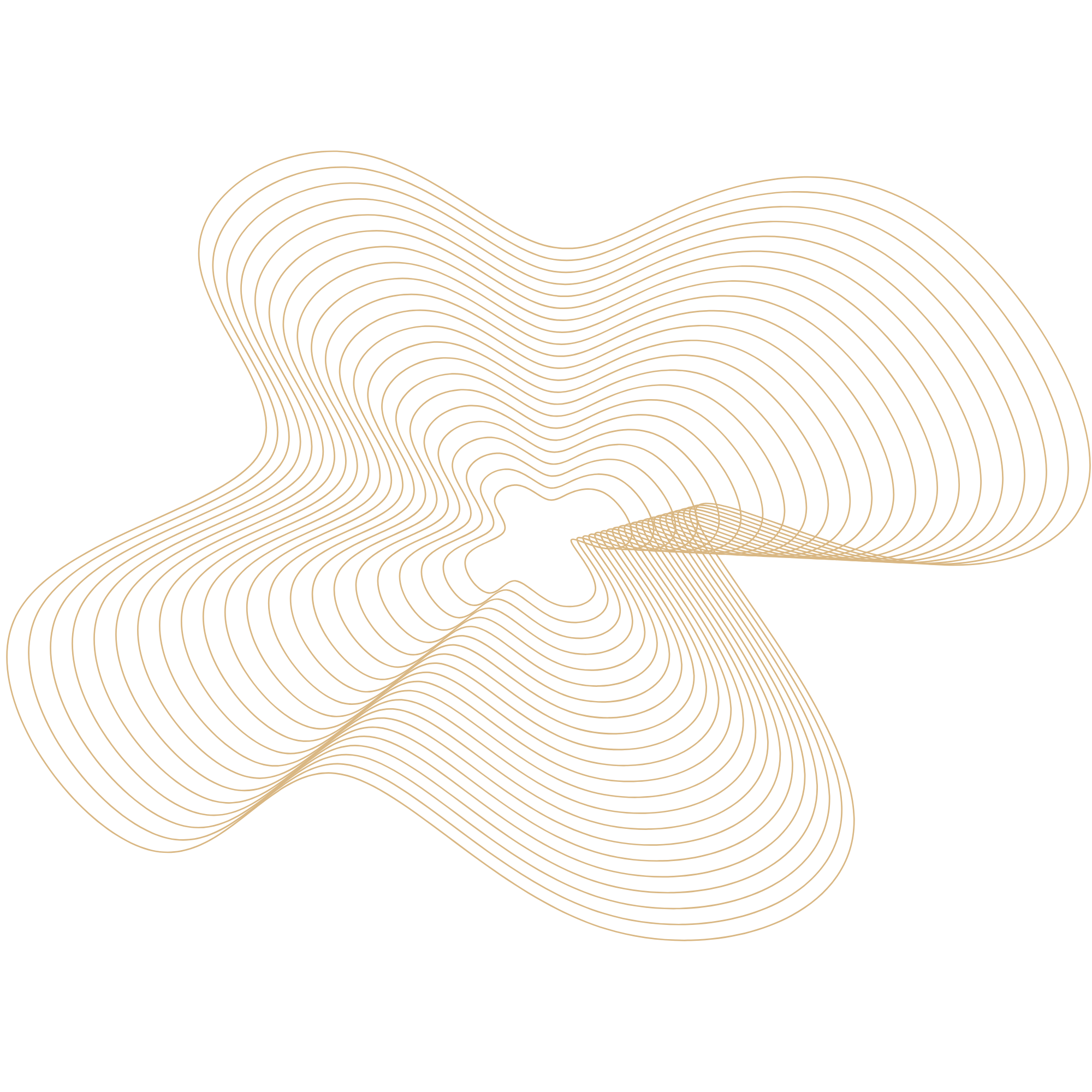 Abstract digital line art with flowing golden lines on black background.