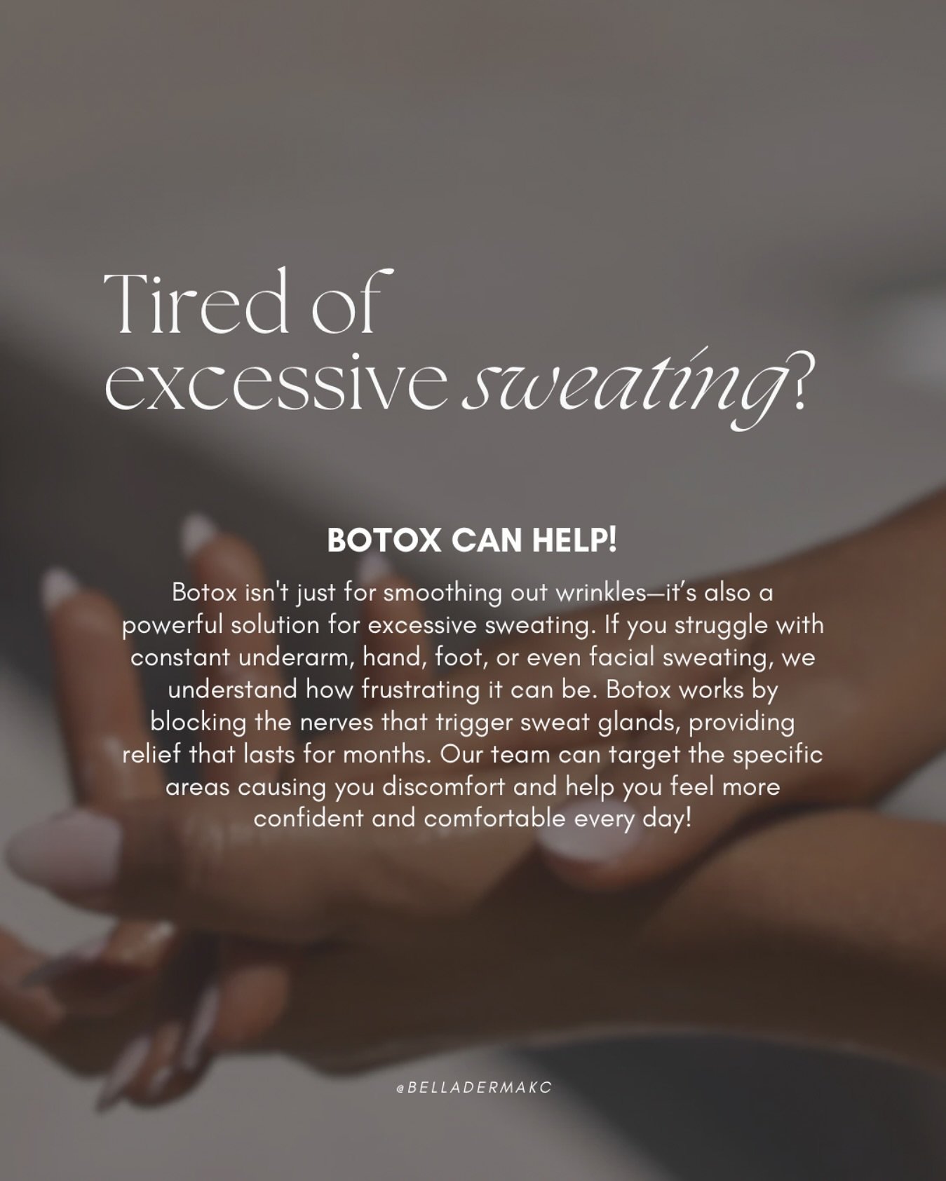 Are you struggling with constant sweating? Botox isn’t just for fine lines—it’s a game changer for excessive sweating. Say goodbye to the stress and hello to confidence, book your consultation today! ππΌ
#botox #medspa #medicalspa