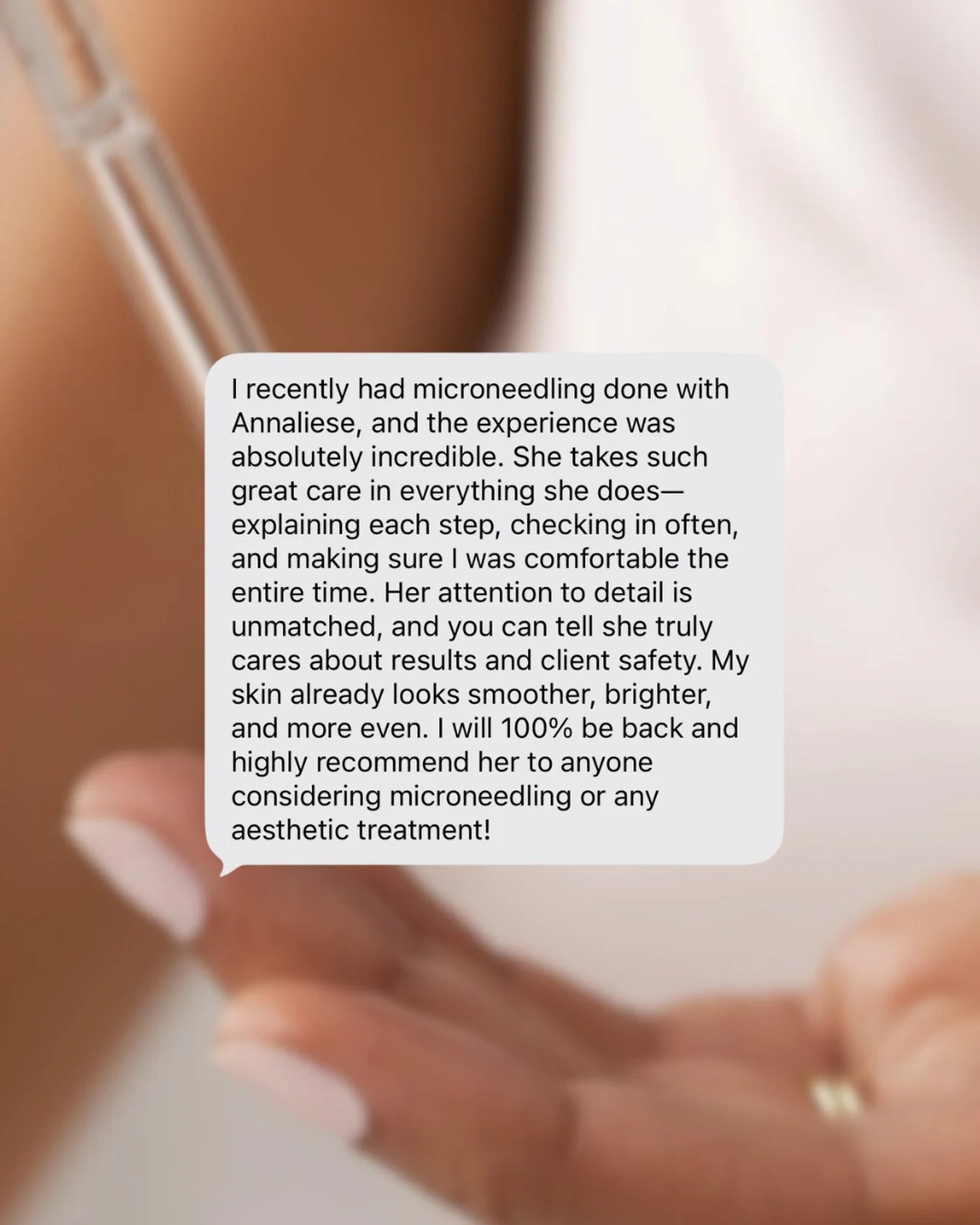 We just love these sweet notes from our clients! We might be biased, but we totally agree &mdash; @aesthetics.by.annaliese is the best! ✨