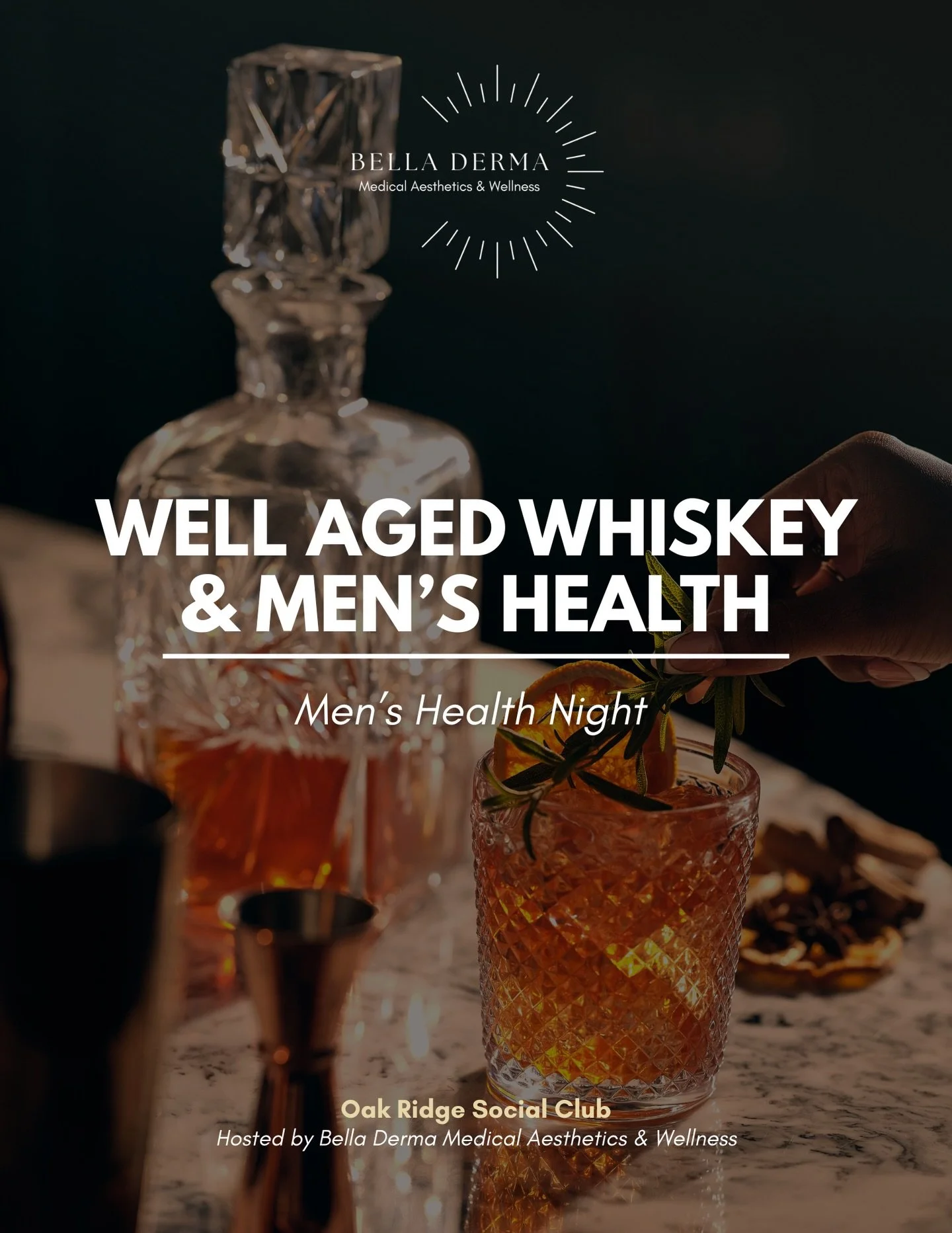 Whisky. Men&rsquo;s health. Real conversations. 🥃
Whether you&rsquo;re exploring hormone optimization, curious about our social club, or just love a good pour&mdash;this is a night you don&rsquo;t want to miss.
Plus, guests receive exclusive acces