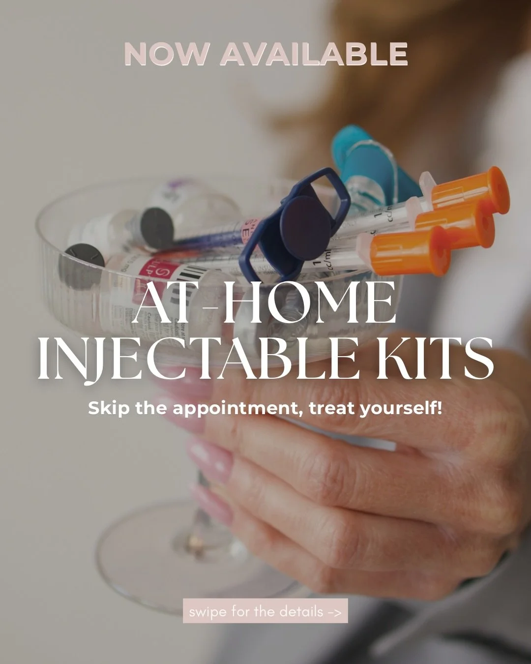 Botox just got a whole lot easier! 

Our new Injectable Take-Home Kits are now available&mdash;complete with everything you need. Includes syringes, gloves, neurotoxins, and step-by-step instructions. 💉✨

Message us or call for more information