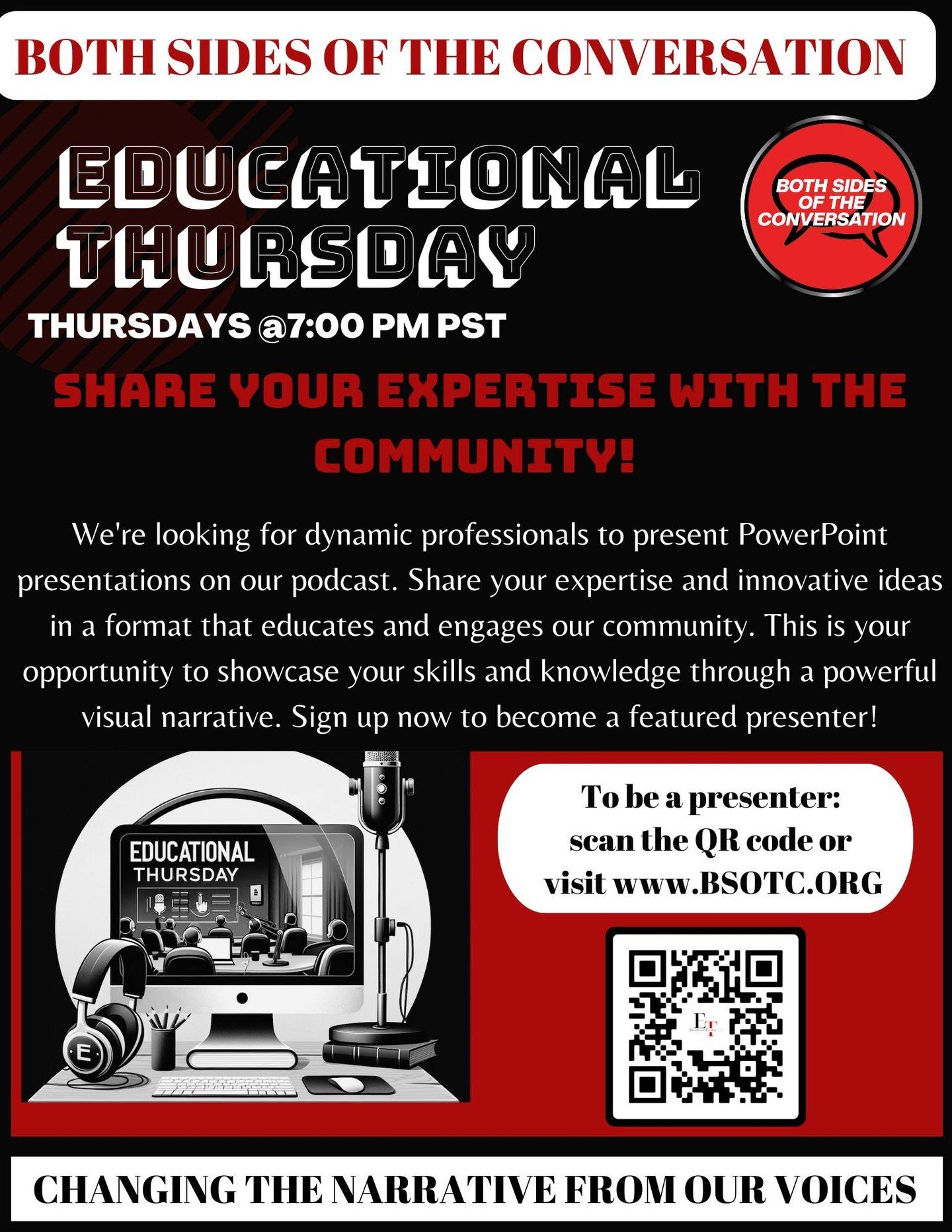 🌟 Share Your Expertise with Our Community! 🌟

Are you a dynamic professional with knowledge to share? We're inviting you to present on our podcast through engaging PowerPoint presentations!

This is your chance to share your expertise and innovativ