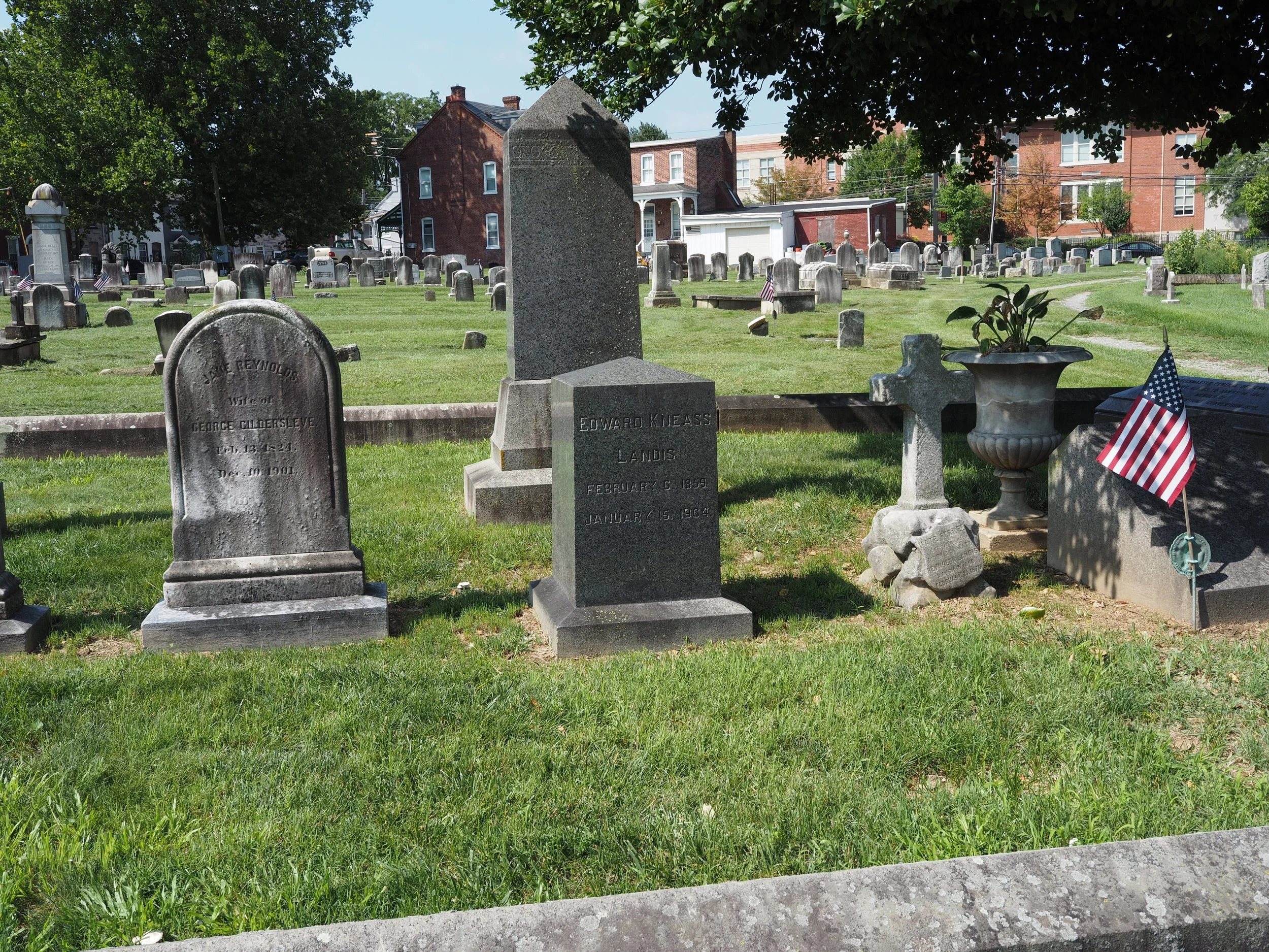 Topsoil added for stability and headstones reset on a gravel base