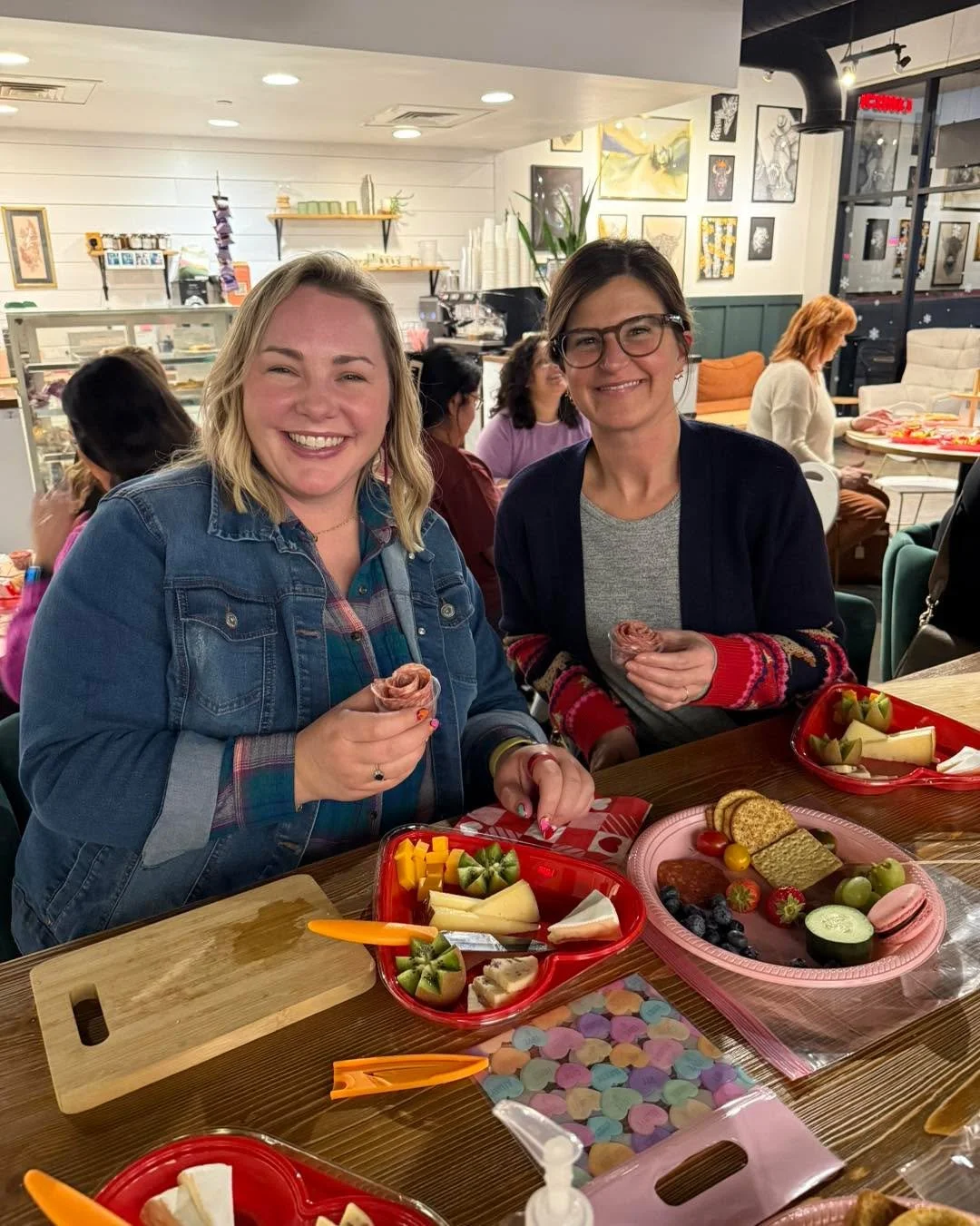 So much fun at our Galentine&rsquo;s charcuterie class at Sweet Friends Bakery! Here are some fun class pictures!