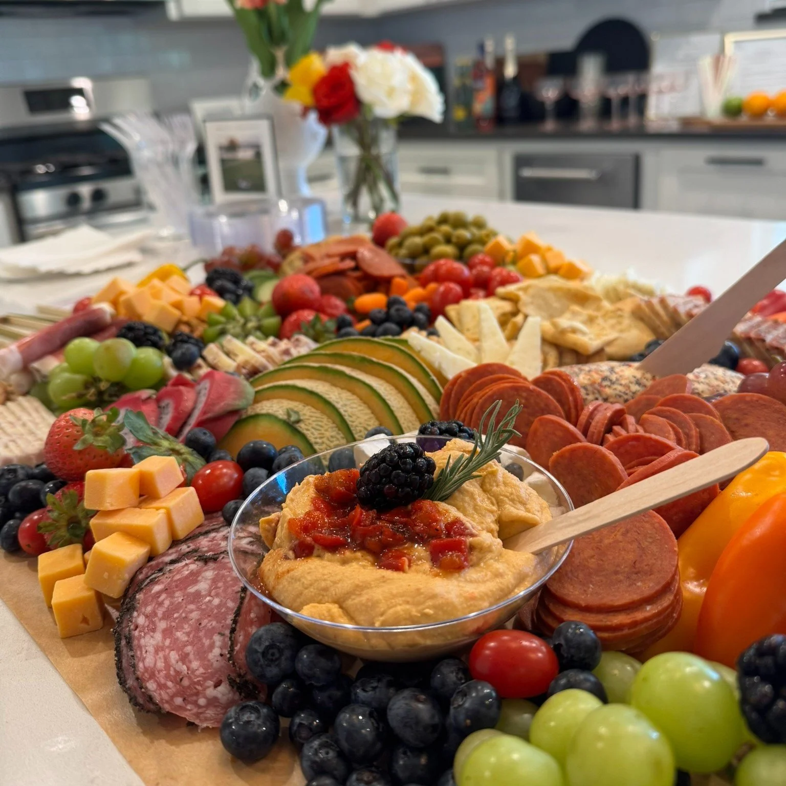 You can't go wrong with red pepper hummus!