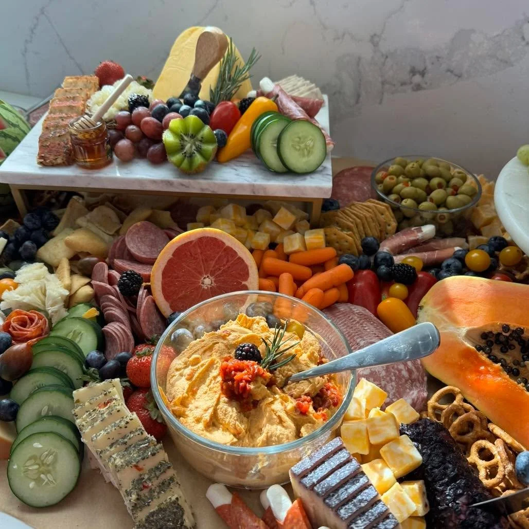 After LOTS of thinking, we have decided to no longer offer cheese on any of our charcuterie boards. We decided to make this decision today, April 1st, 2026 😉