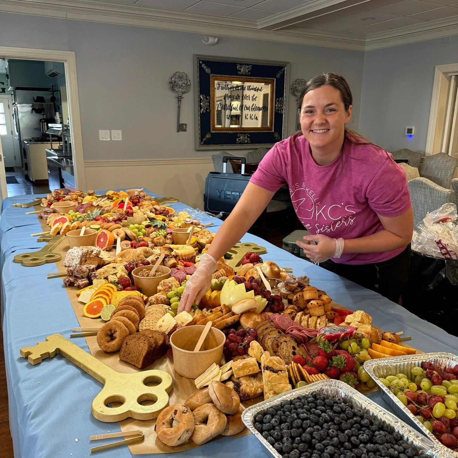 Abby in action setting up!