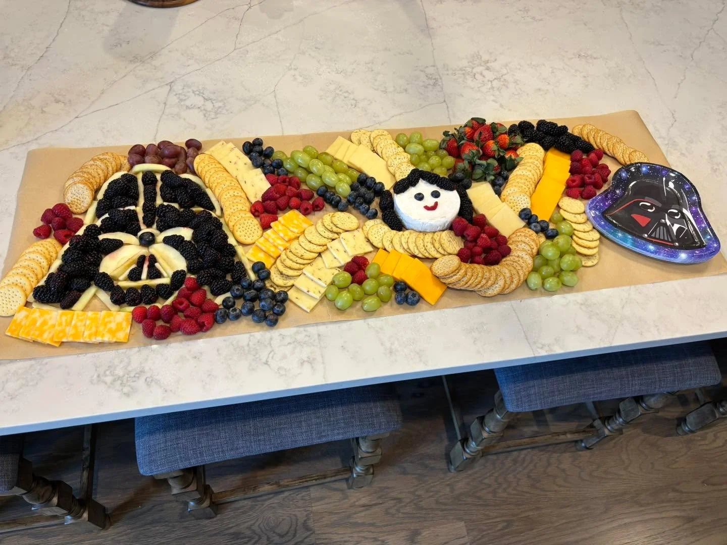 Happy Star Wars Day! Check out this amazing themed Darth Vader board our Mom made and the adorable Princess Leia!