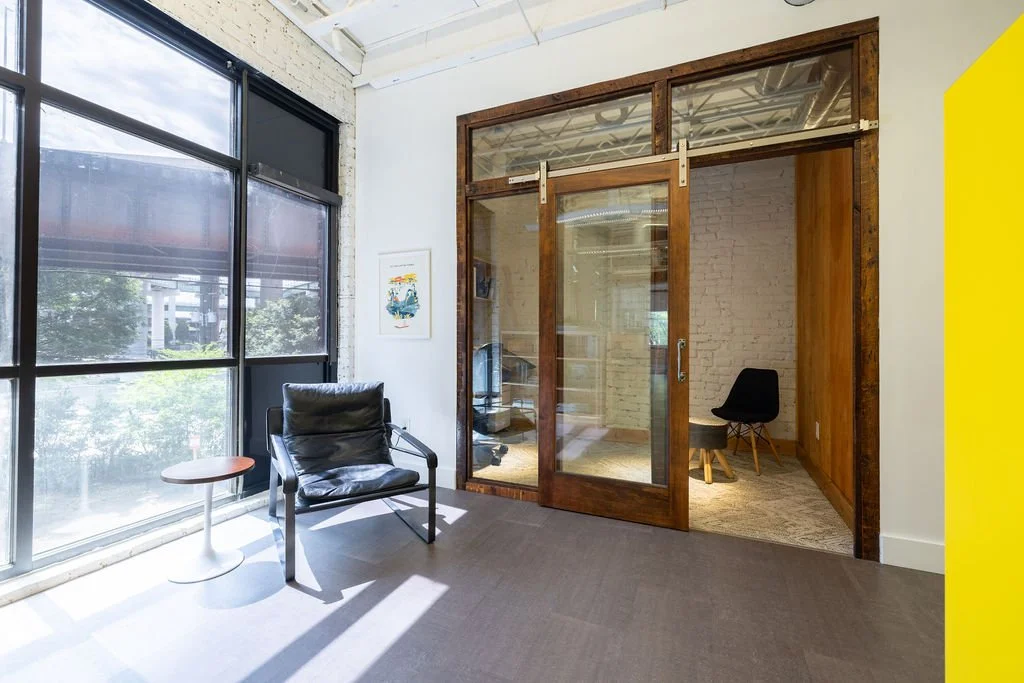 Architectural and interior photography of Hue & Cry, a creative advertising agency in Richmond, VA. Capturing the studio’s modern design, collaborative spaces, and bold visual identity that reflect the agency’s innovative spirit.
