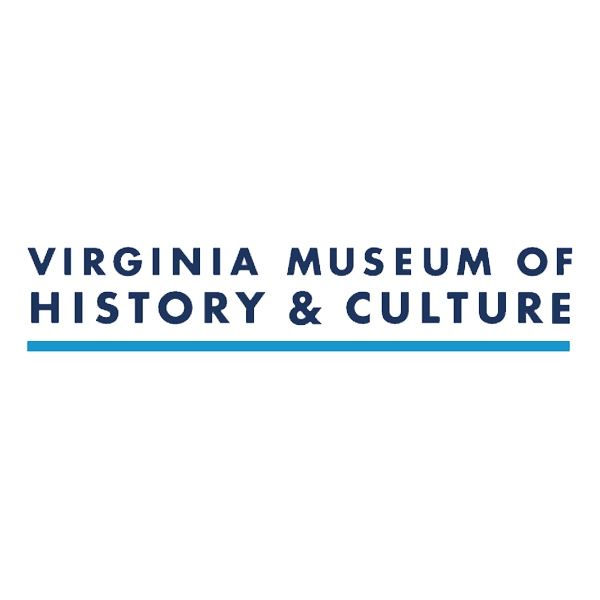 Logo of the Virginia Museum of History & Culture with the museum's name in navy blue text.