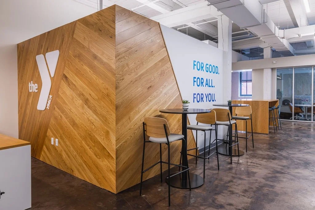 Architectural and Interior Design Photography of Commercial building The YMCA building in Richmond Virginia designed by Campfire & Co. featured in FLOR Magazine