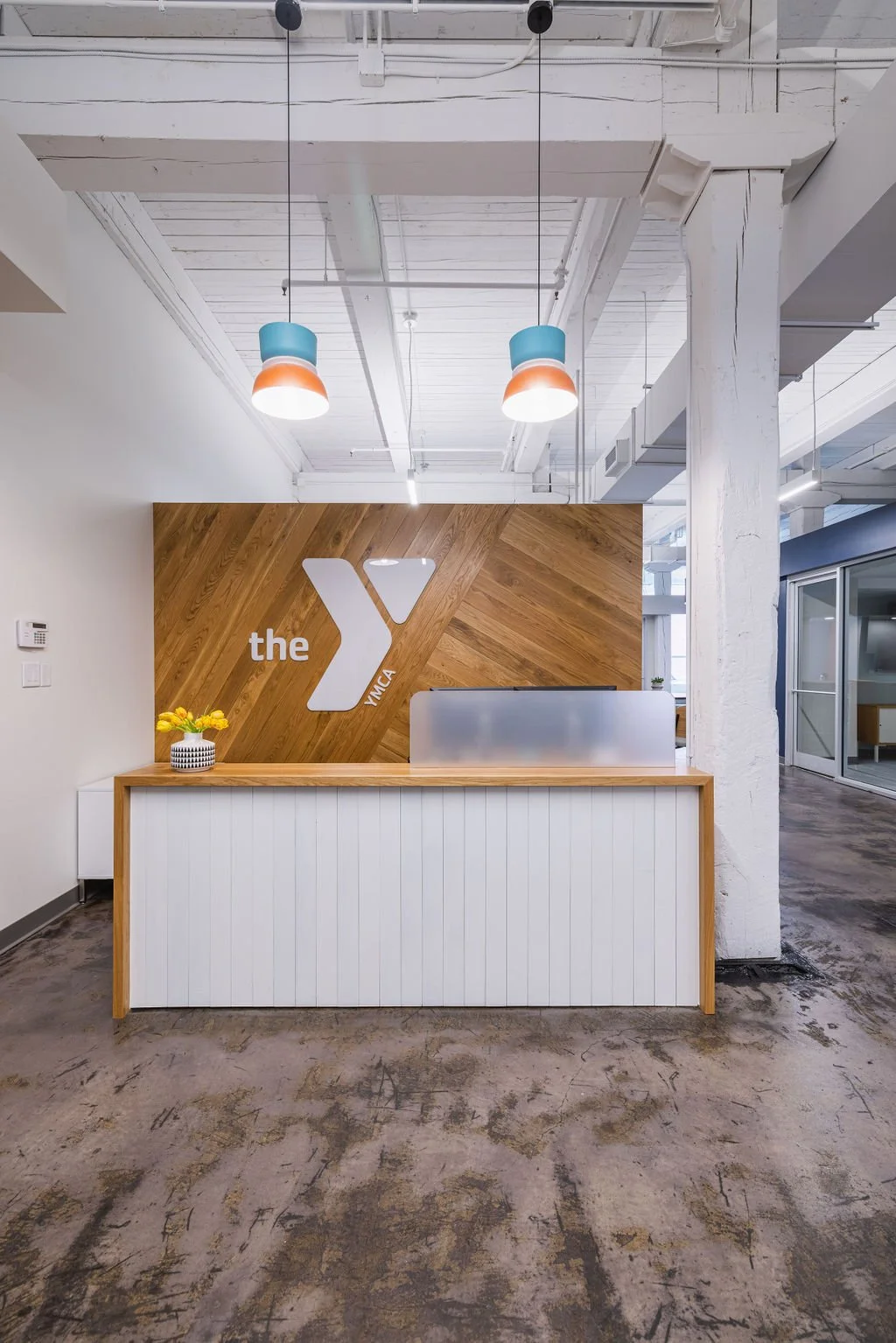 Architectural and Interior Design Photography of Commercial building The YMCA building in Richmond Virginia designed by Campfire & Co. featured in FLOR Magazine
