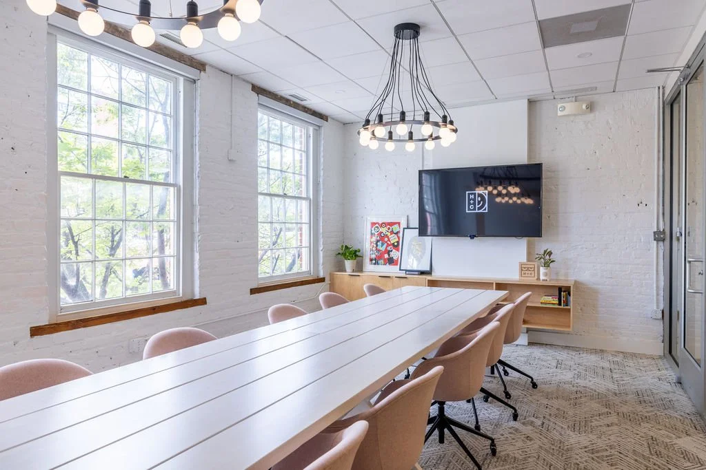 Architectural and interior photography of Hue & Cry, a creative advertising agency in Richmond, VA. Capturing the studio’s modern design, collaborative spaces, and bold visual identity that reflect the agency’s innovative spirit.