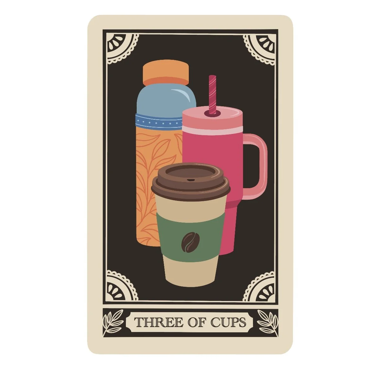 3 of Cups Tarot Sticker