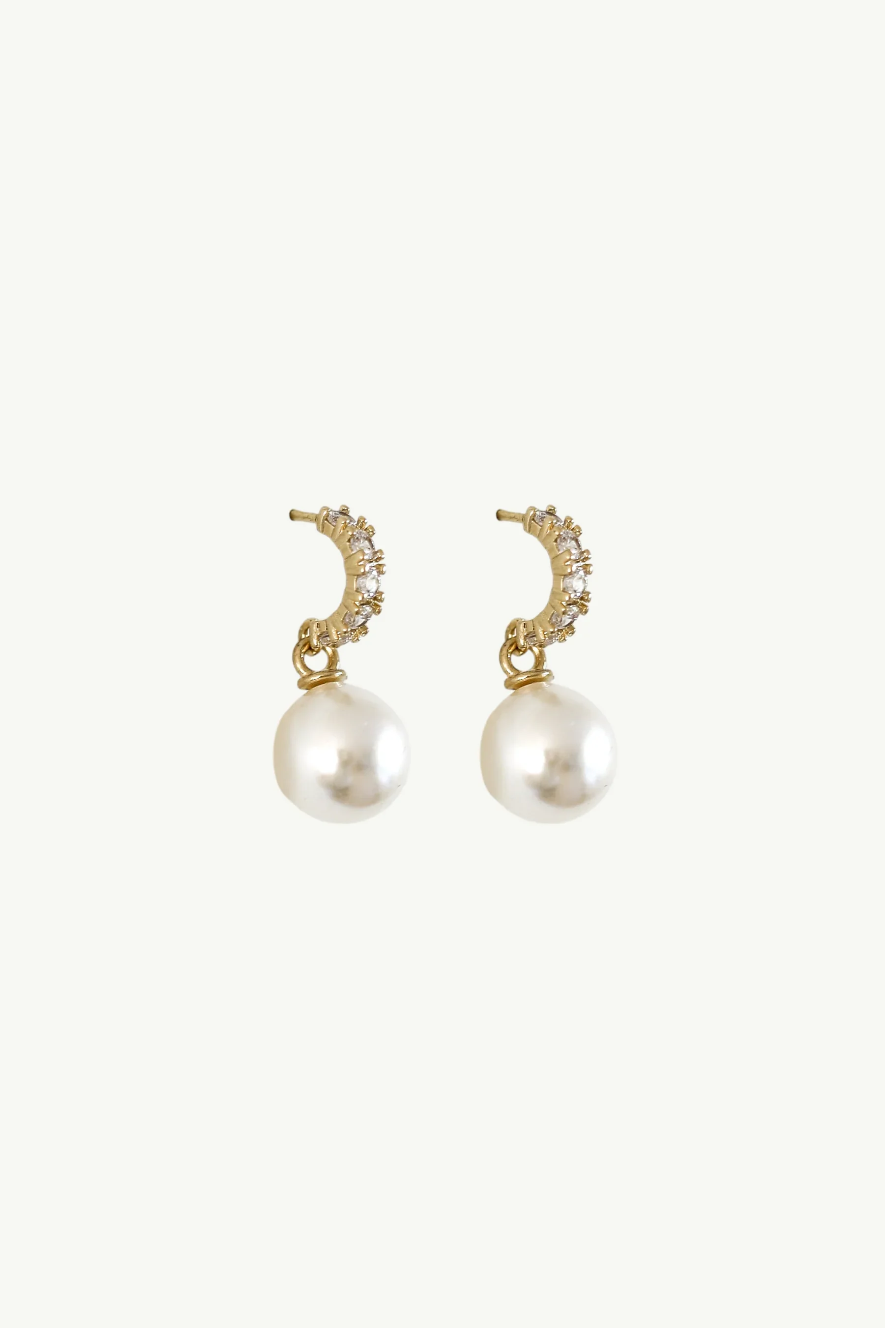 Studio Bride_Pave Huggie Pearl Drop Earrings.webp