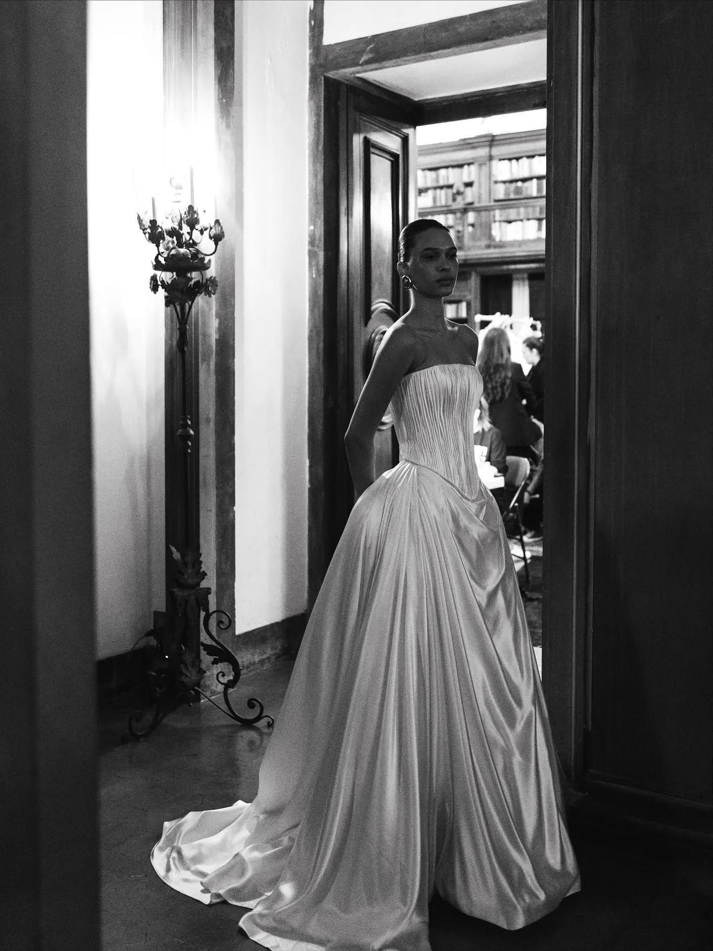 An exercise in structure, softness, and a little bit of drama ✨

Saint by Floure Studio 🤍

Sculpted silk satin, hand-pleated corsetry, a basque waist and that perfectly dramatic full skirt &mdash; romantic in all the right ways, with a distinctly mo