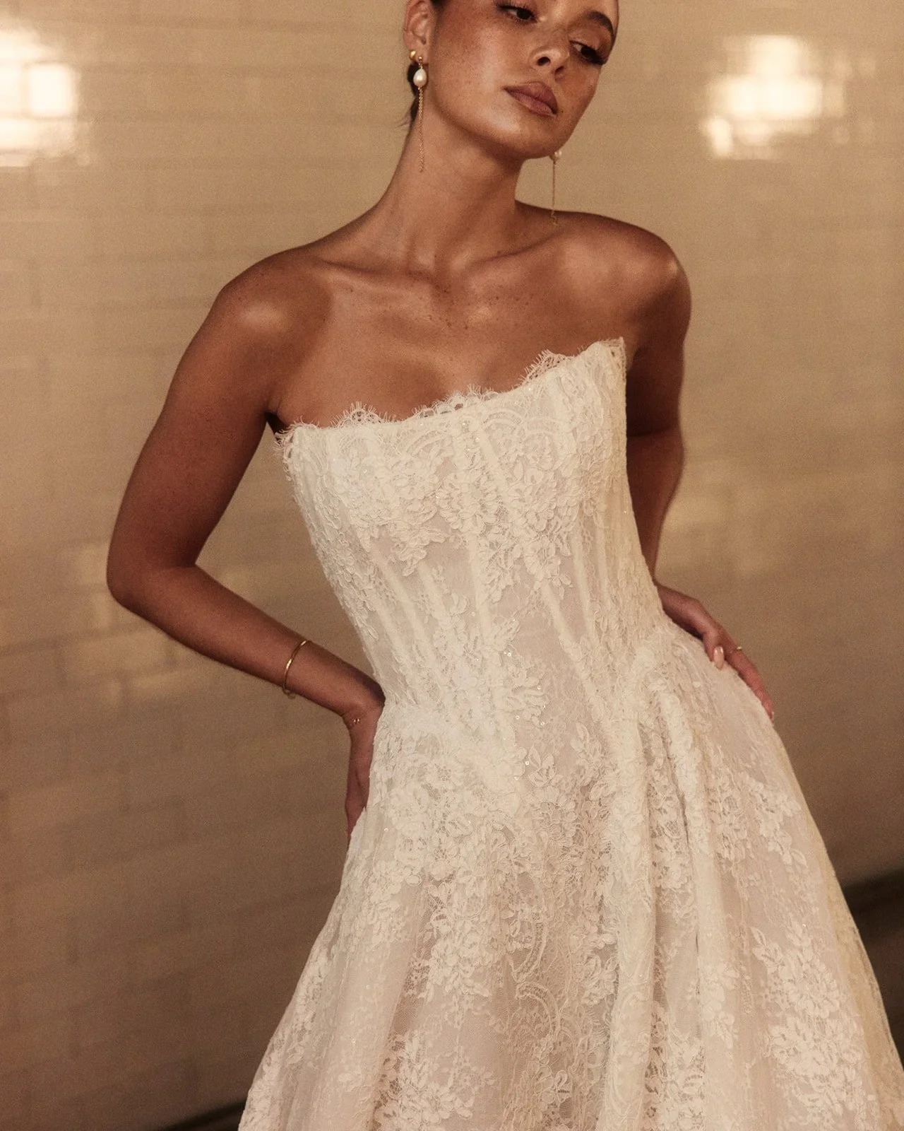   ALENA LEENA  
  Providing tailor-made luxury, Alena Leena was founded by Alyona Kostyk in South Africa’s Cape Town and offers brides gorgeously unique dresses that are expertly handcrafted to fit each bride to perfection.  