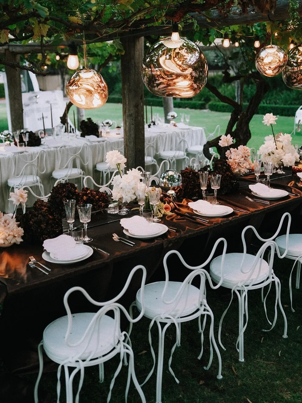 A silky chocolate fantasy with bold contrasts and epic lighting for this years twilight expo 🤌🏼

Planning + Styling @honeyeventsperth
Florals @sonny_and_willow 
Photography @eeriksandstrom 
Hire @hiresociety 
Stationary @felicitations_invites 
Ligh