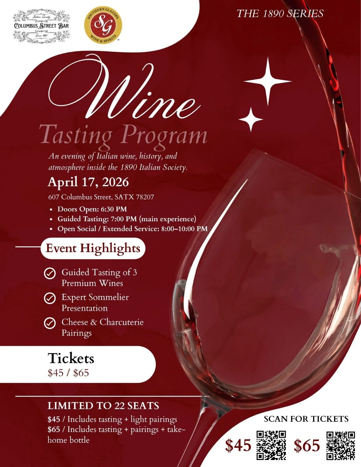 1890 Series - Wine Tasting (Paid Event)