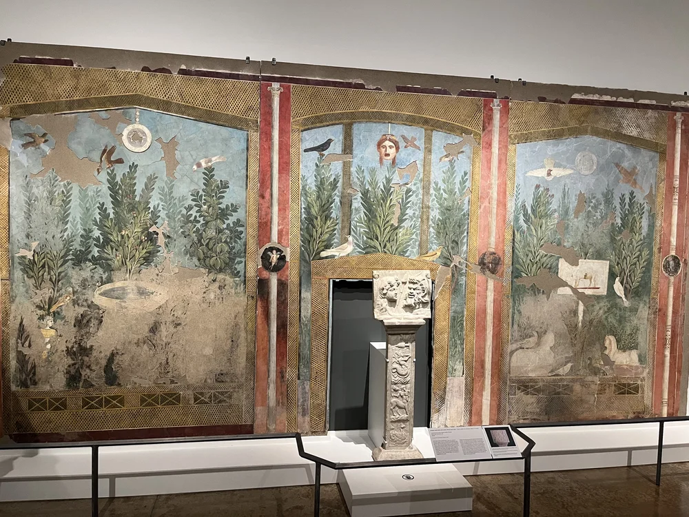 Ancient Roman landscape frescoes on display at the San Antonio Museum of Art