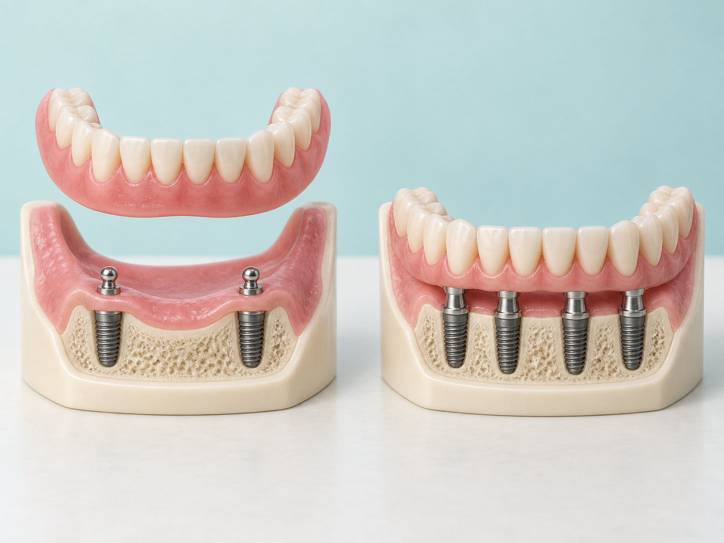 Implant-retained dentures or fixed implant teeth: what is the difference?