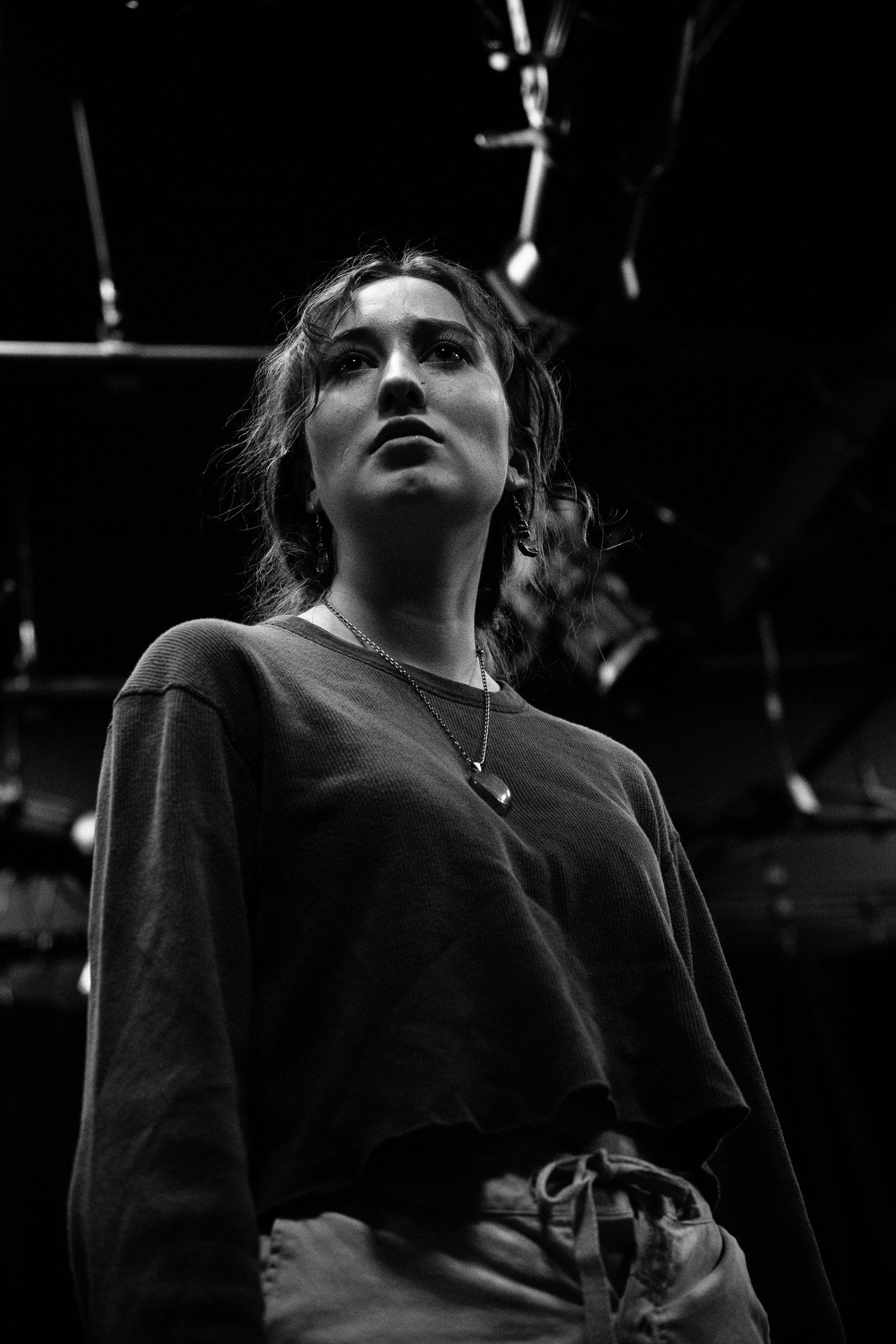 Lexa Busch, the role of Ziggy, doing
her monologue in the run-through
of the show on March 27th, 2025.