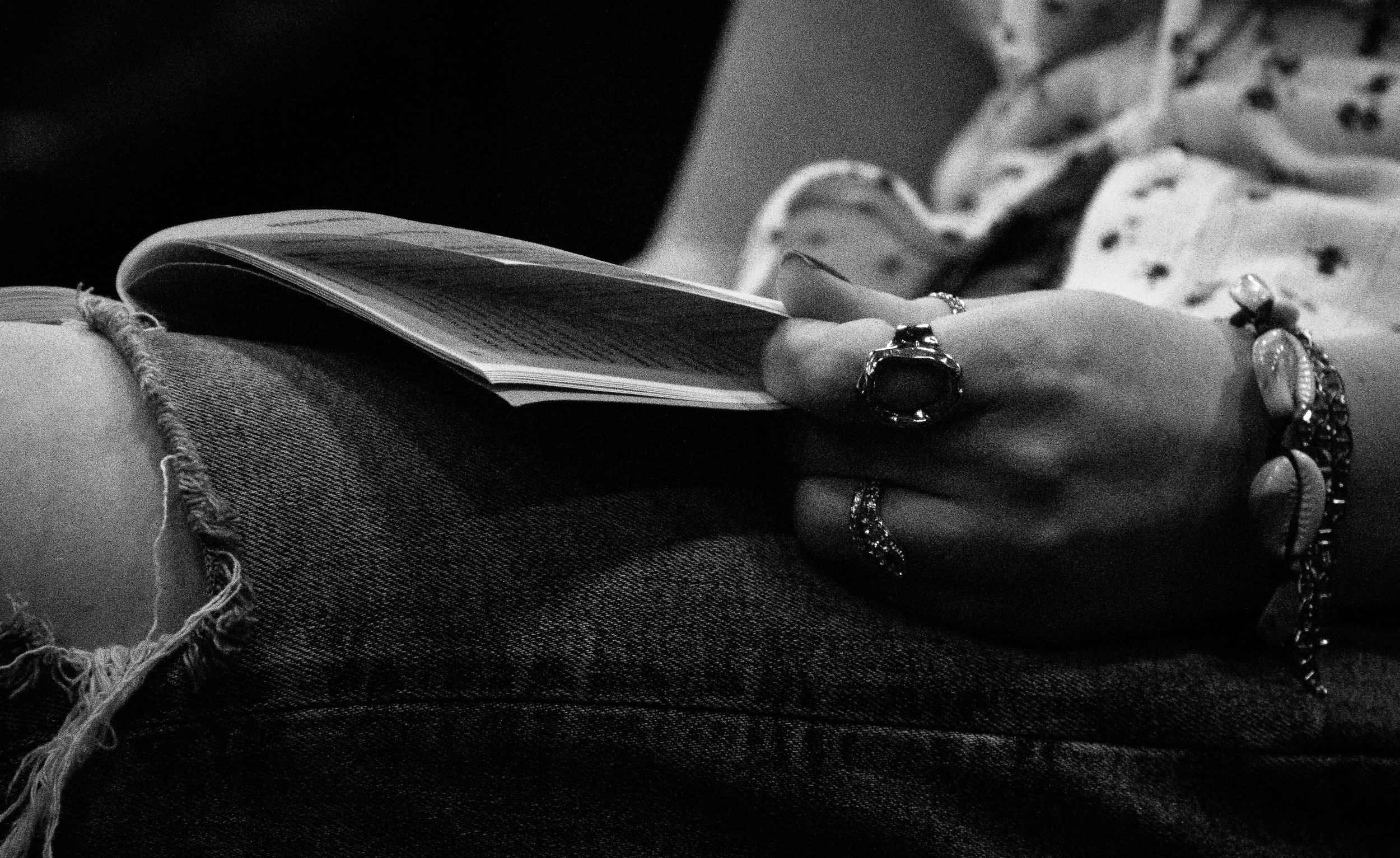 Sam Dobrowolski, the understudy for Mildred, going through her lines on March 27th, 2025.