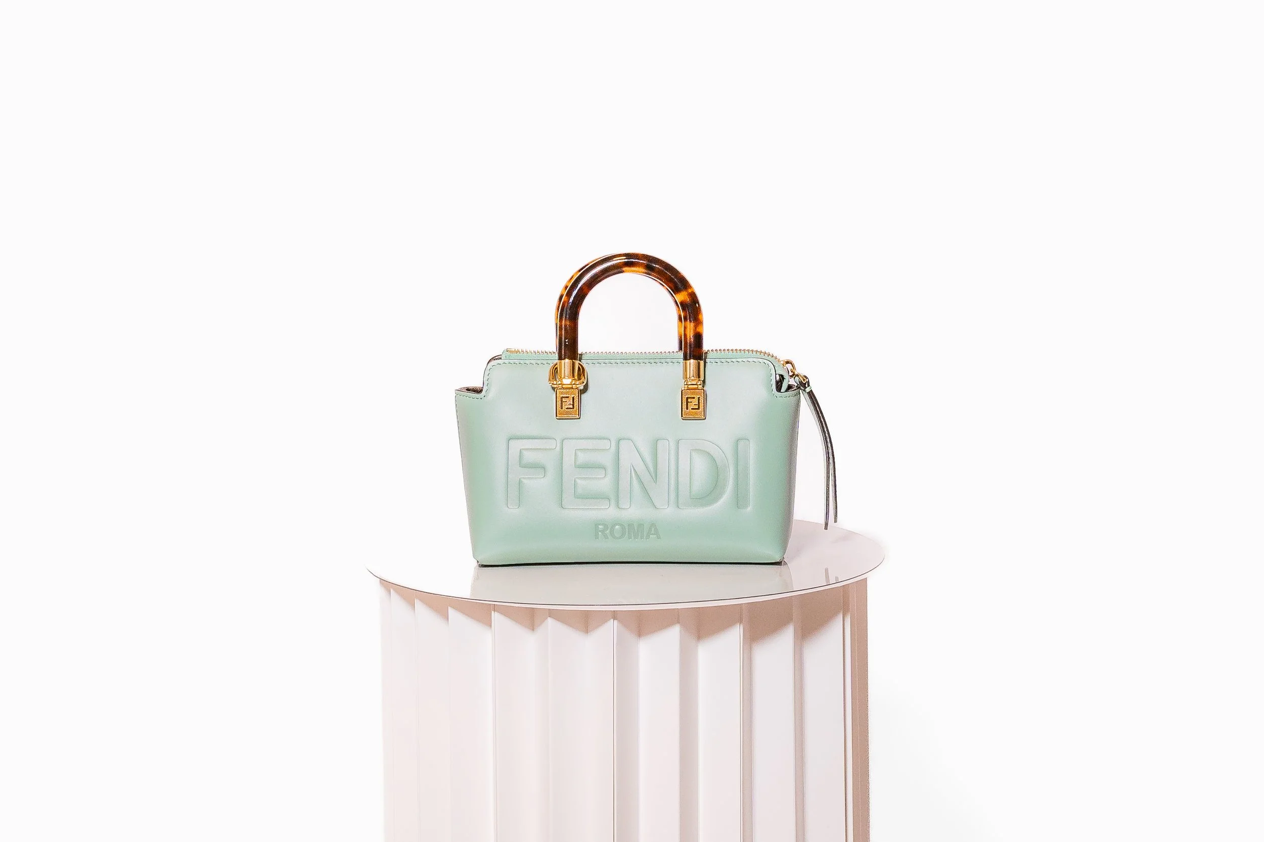 Fendi pastel mint green FENDI Mint Green By the Way Mini Bag — The Society main image 3