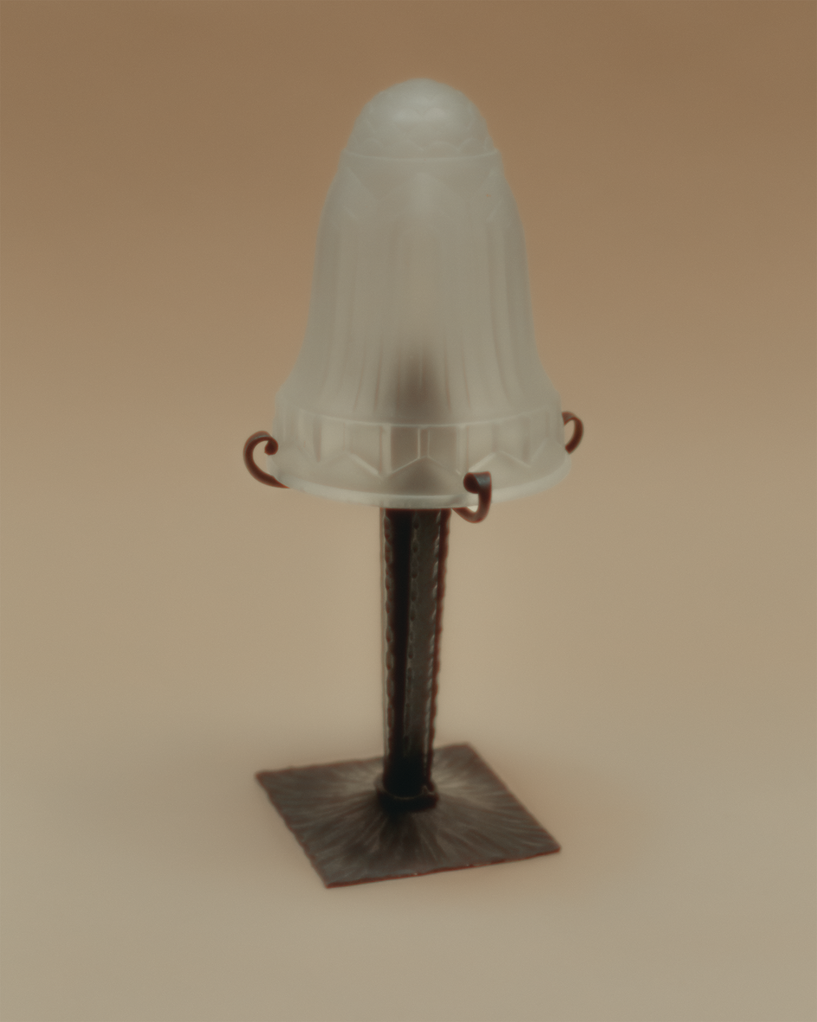 FRENCH IRON BOUDOIR LAMP