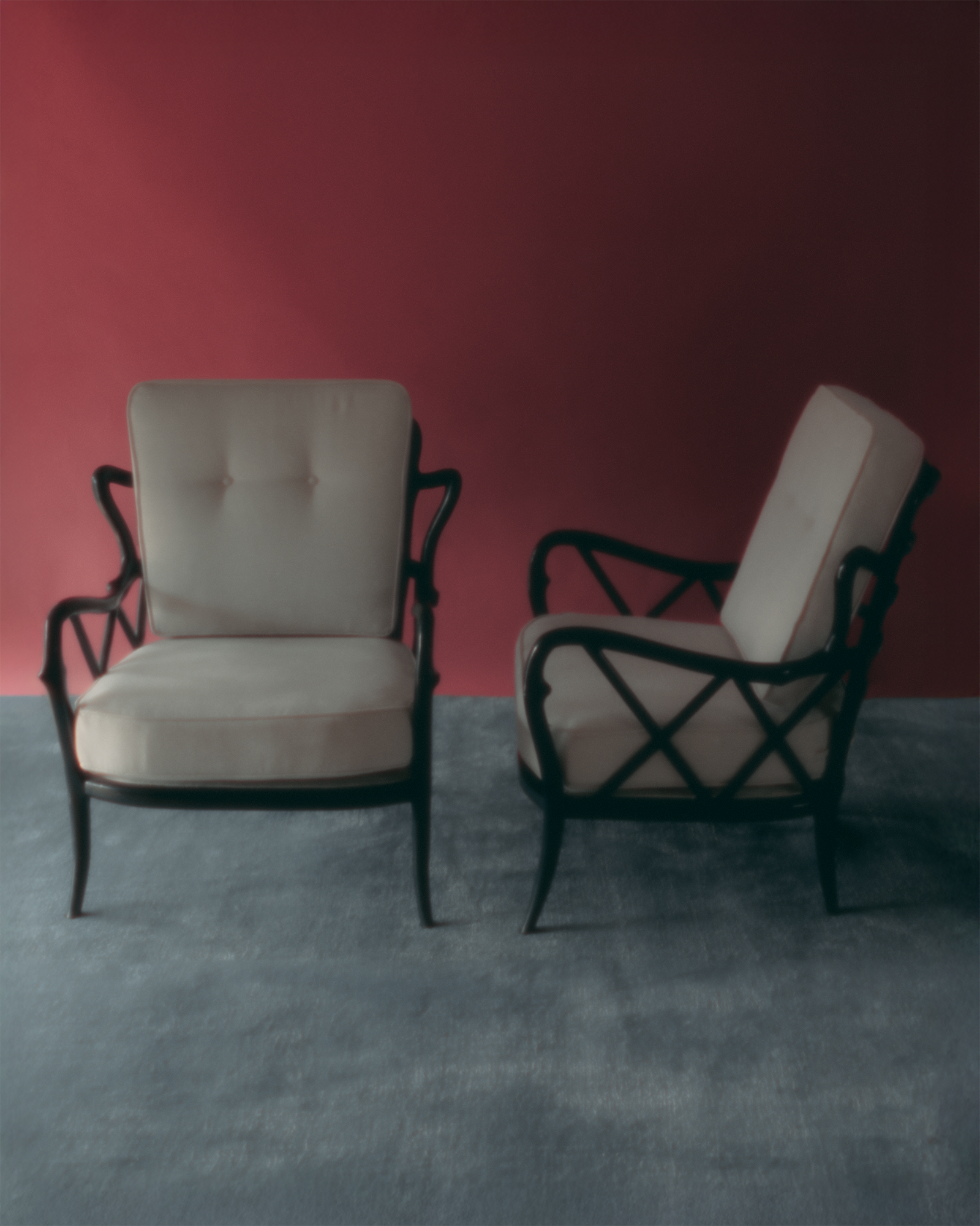 Carved Italian Club Chairs