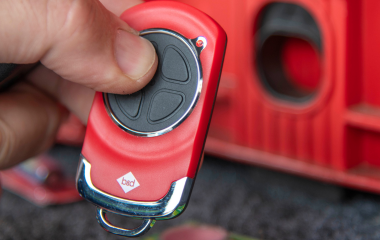 Garage door remote used to control access to a residential garage in a Bunbury rental property