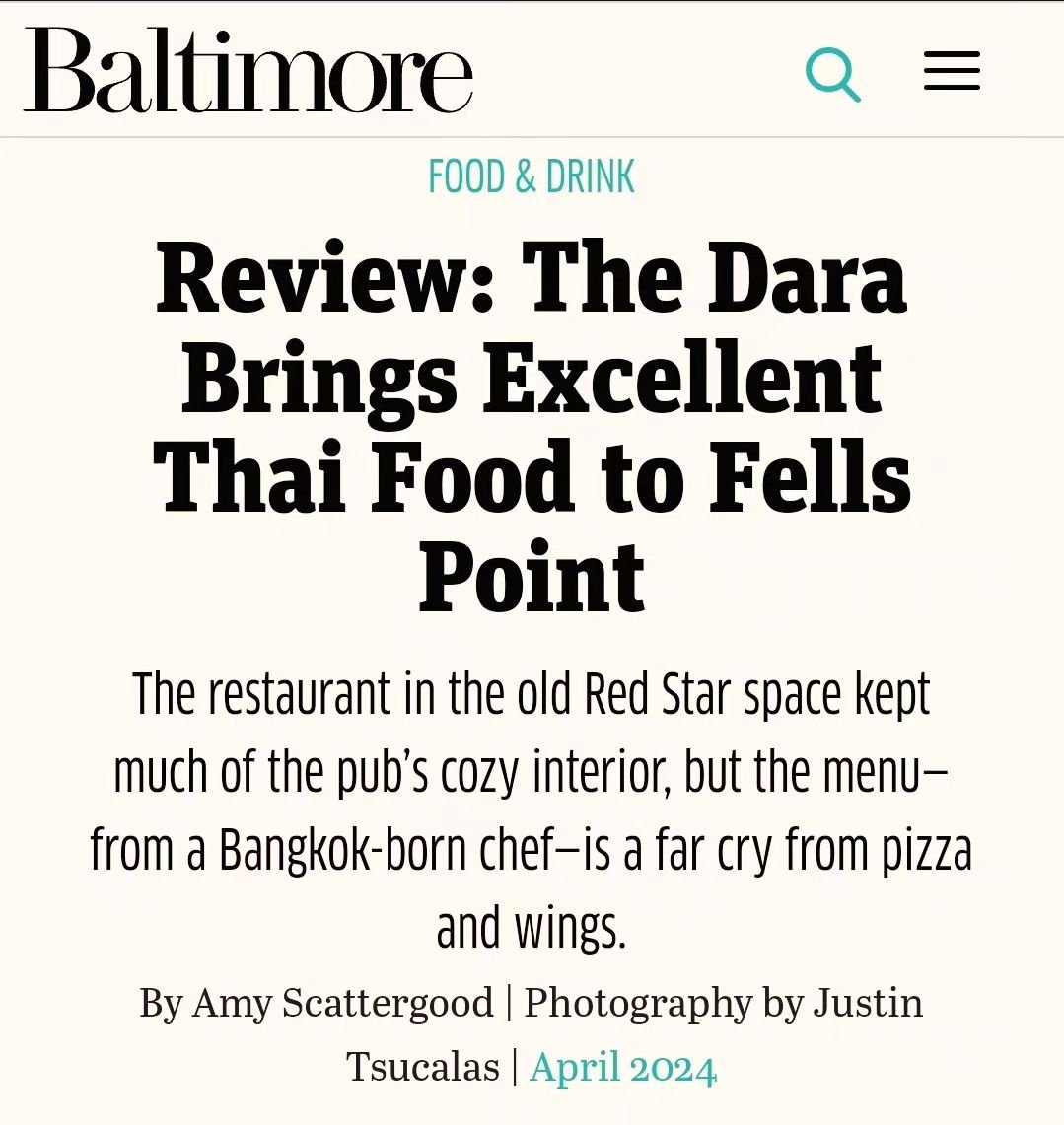 It is truly a happy day here at The Dara! We are so incredibly proud to share with you...

Our feature in this month's issue of @baltmag! A huge shout out to @ascattergood for writing this wonderful piece 📃 and @plaidphoto for the amazing photograph