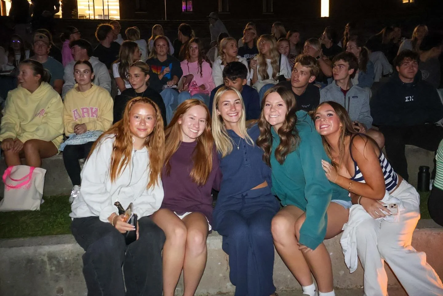 We love our Tuesday night community! 🙏❤️ This week, we switched things up and met under the lights at the Amphitheater&mdash;what a vibe! It was an amazing night growing together in faith as we dug into John 1. Huge thanks to @conner.1goodman for ki