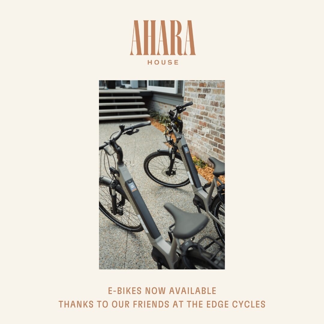 Exciting announcement! E-bikes are now available for hire during your stay @ahara.house, thanks to our friends @theedgecycles!

The perfect way to cruise around town all summer! Simply ask us about it when you book and we'll sort out the rest 😊

#eb