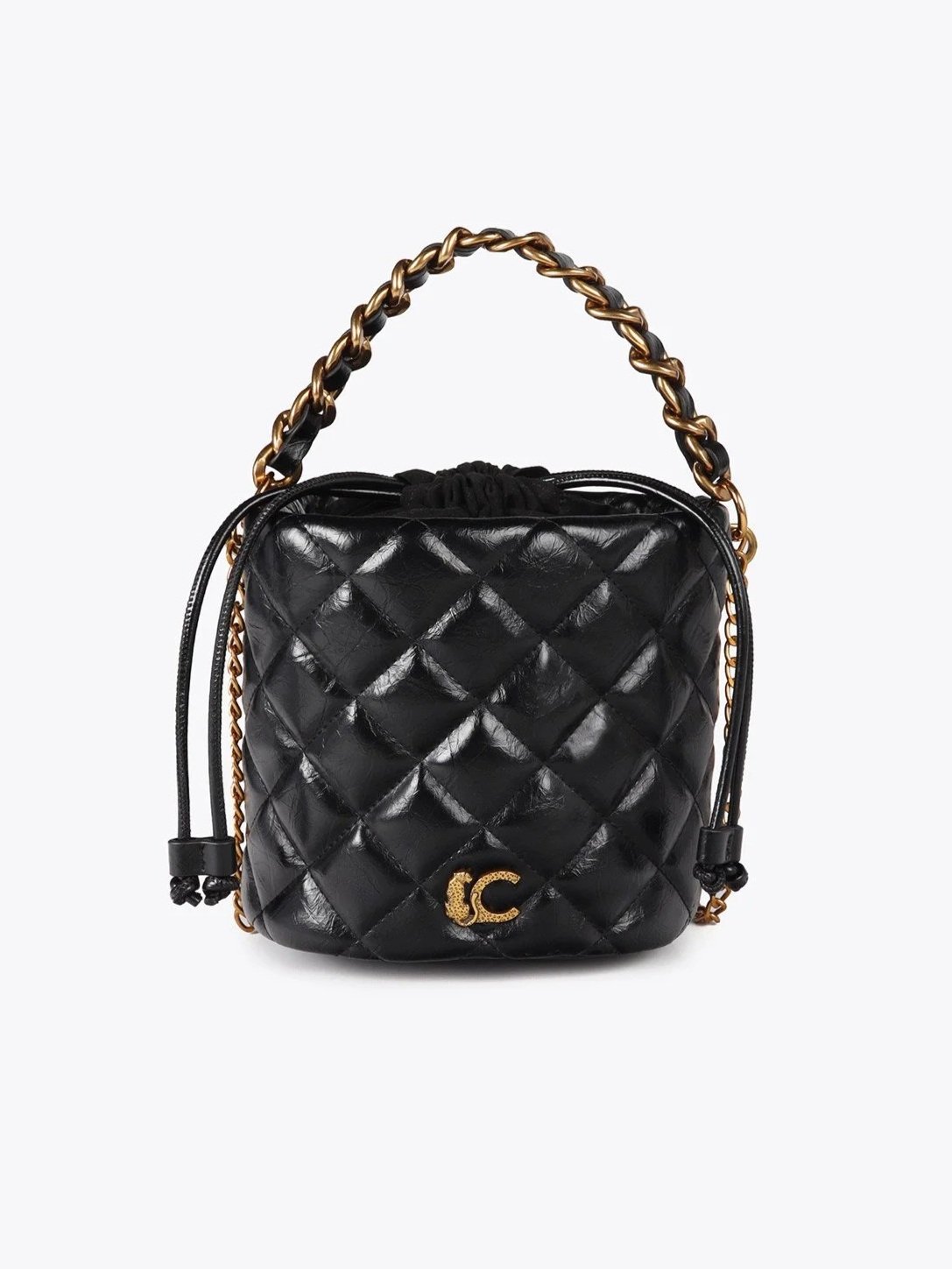 Bolso Bombonera Acolchada Negro | Lola Casademunt