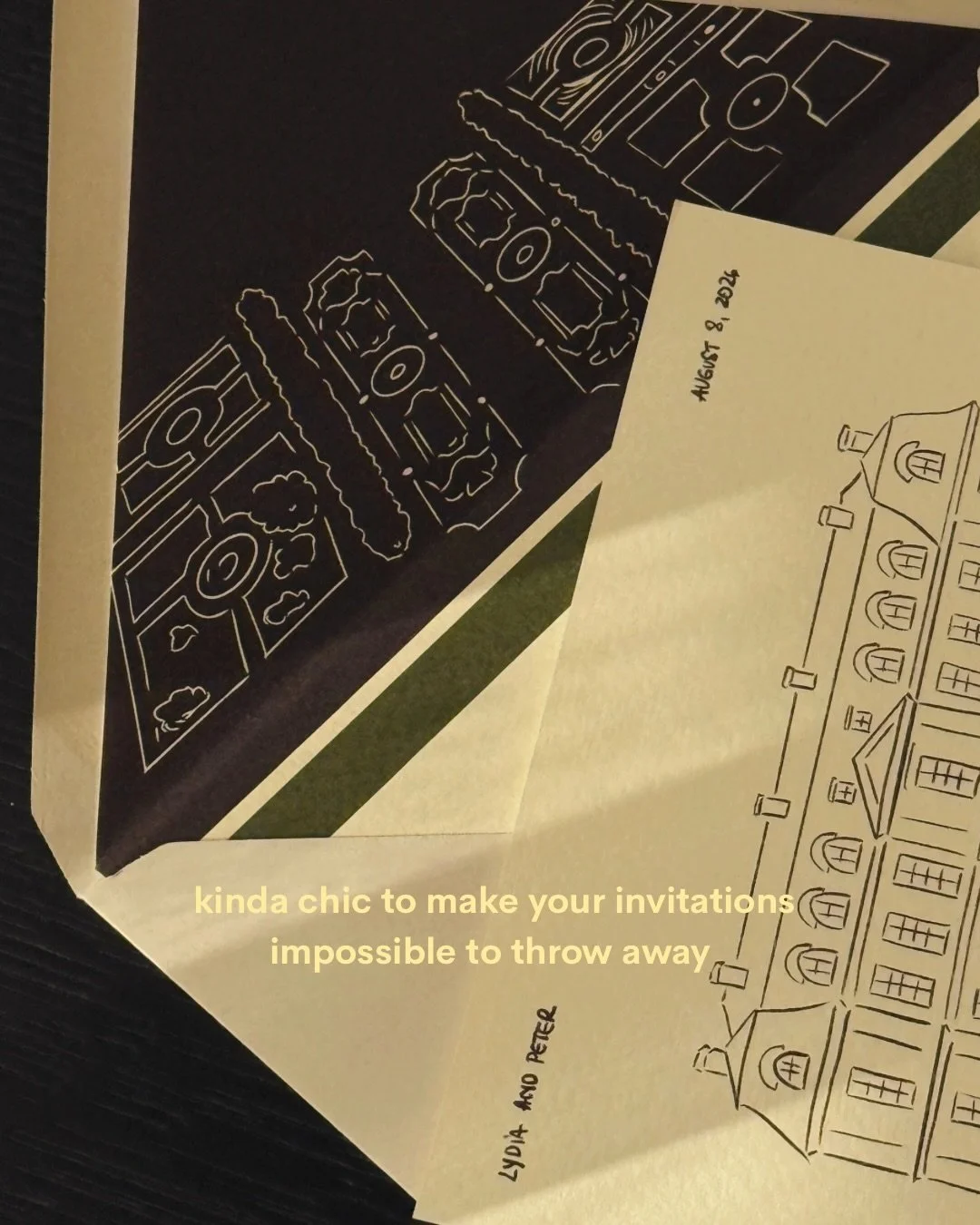 apparently, it&rsquo;s kinda chic 🤭🧚🏻🧚🏻

&mdash;

MAKTUBI is a wedding stationery studio designing fashion-forward, editorial invitations and paper goods for modern celebrations worldwide.