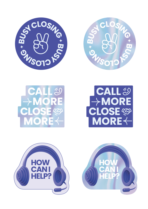 Sticker mockups for print