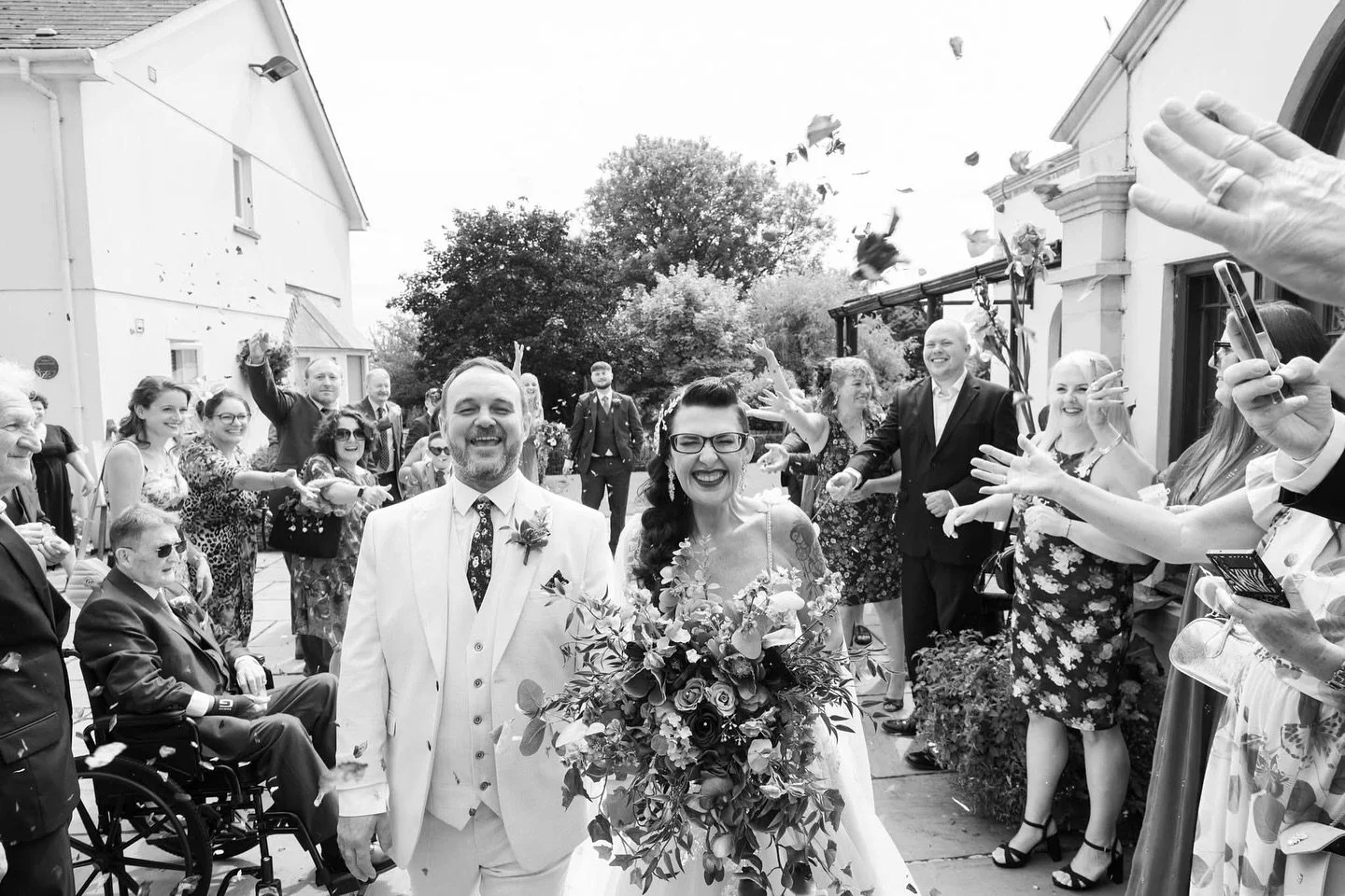 Confetti, laughter, and a whole lot of love, what a day!
.
.
#ajtimages
#awardwinningphotographer 
#alternativewedding
#themedwedding
#unconventionalwedding
#alternativewedding 
#alternativeweddingphotos 
#alternativeweddings 
#funweddingphotography
