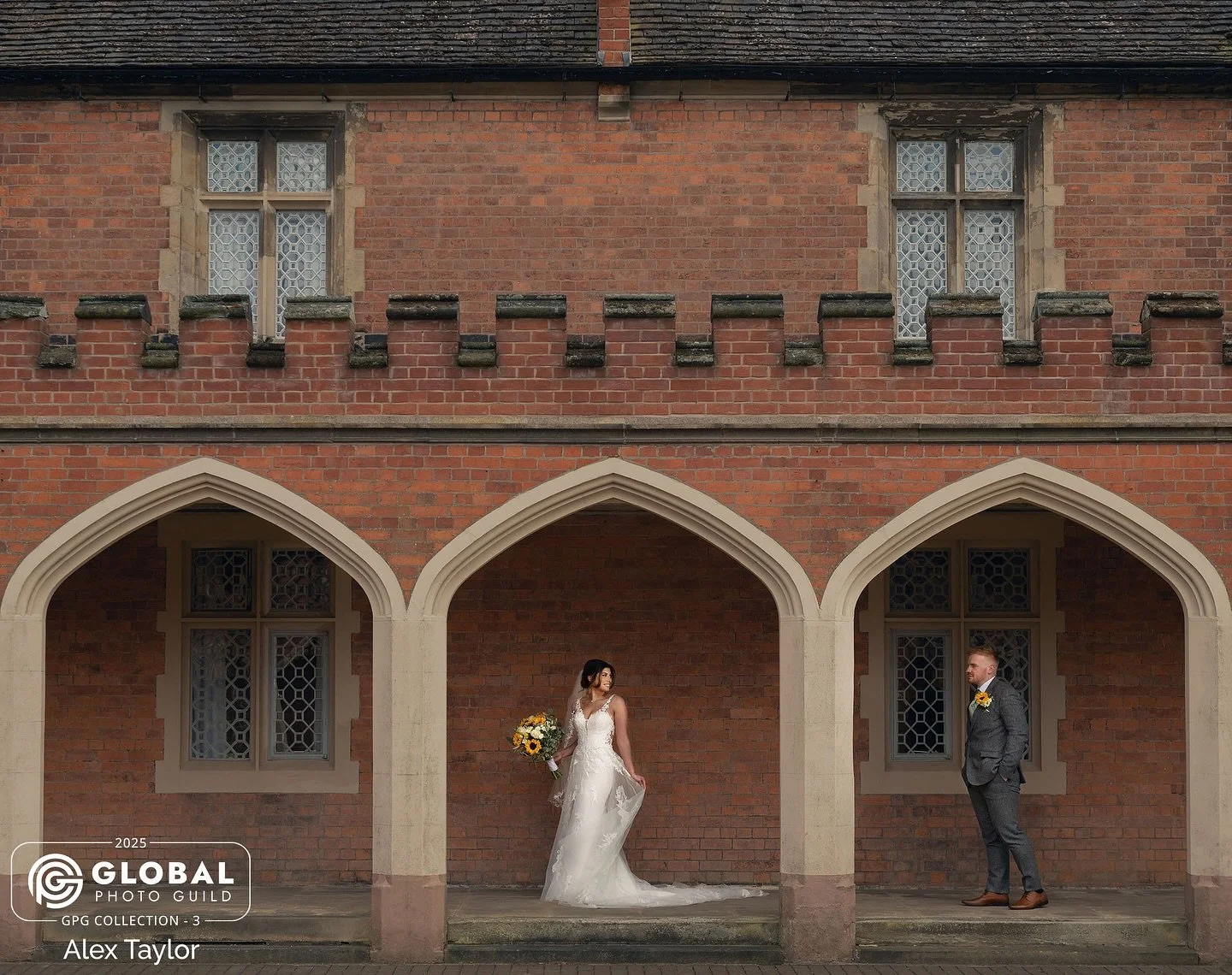 Pleased to have got an international award for this image from @globalphotoguild of the lovely Tia &amp; Lewis  taken at Bedworth Almshouses 👏 

.
.
#ajtimages
#awardwinningphotographer 
#alternativewedding
#themedwedding
#unconventionalwedding
#alt
